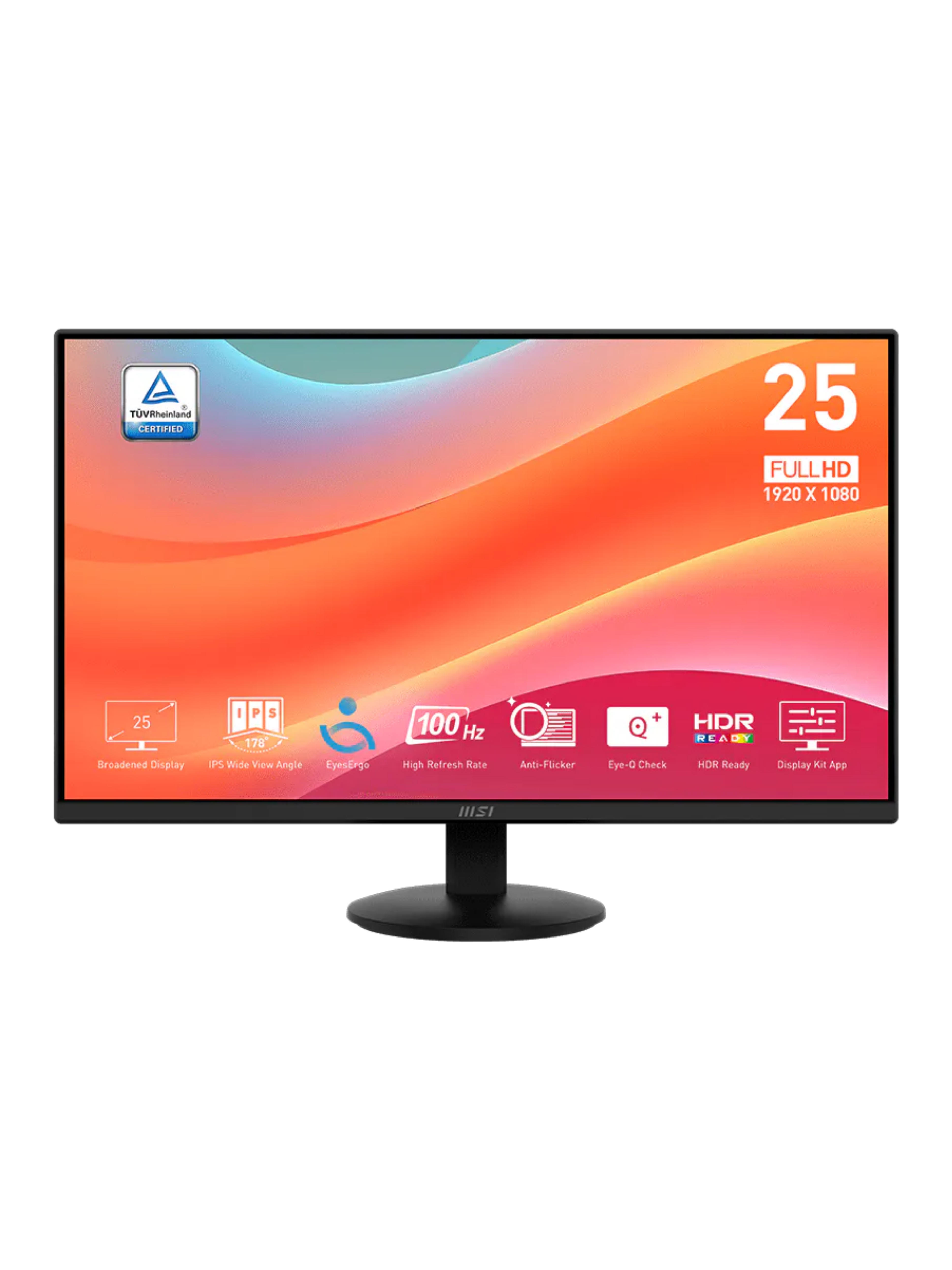 MSI Pro MP252L 24.5" FHD 100Hz Business Frameless Monitor