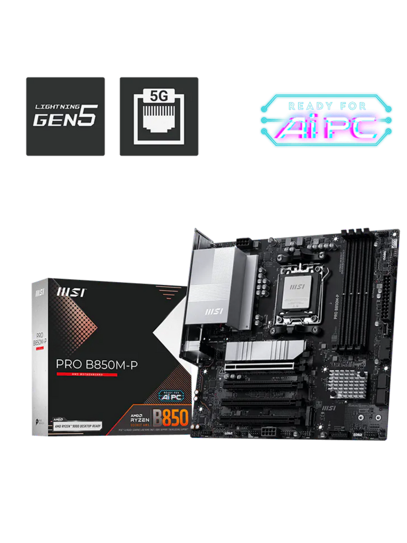 MSI PRO B850M-P M-ATX DDR5 Motherboard - AM5-5