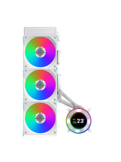Lian Li HydroShift II LCD-C 360R CPU Liquid Cooler - Customizable Display - Hidden Tubes - White-2