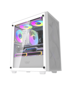 Darkflash M305 Mesh Mini-Tower M-ATX Gaming Case - Without Fans - White-1