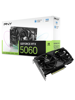 PNY GeForce RTX 5060 8GB GDDR7 - Dual Fans - DLSS 4 - Black-1