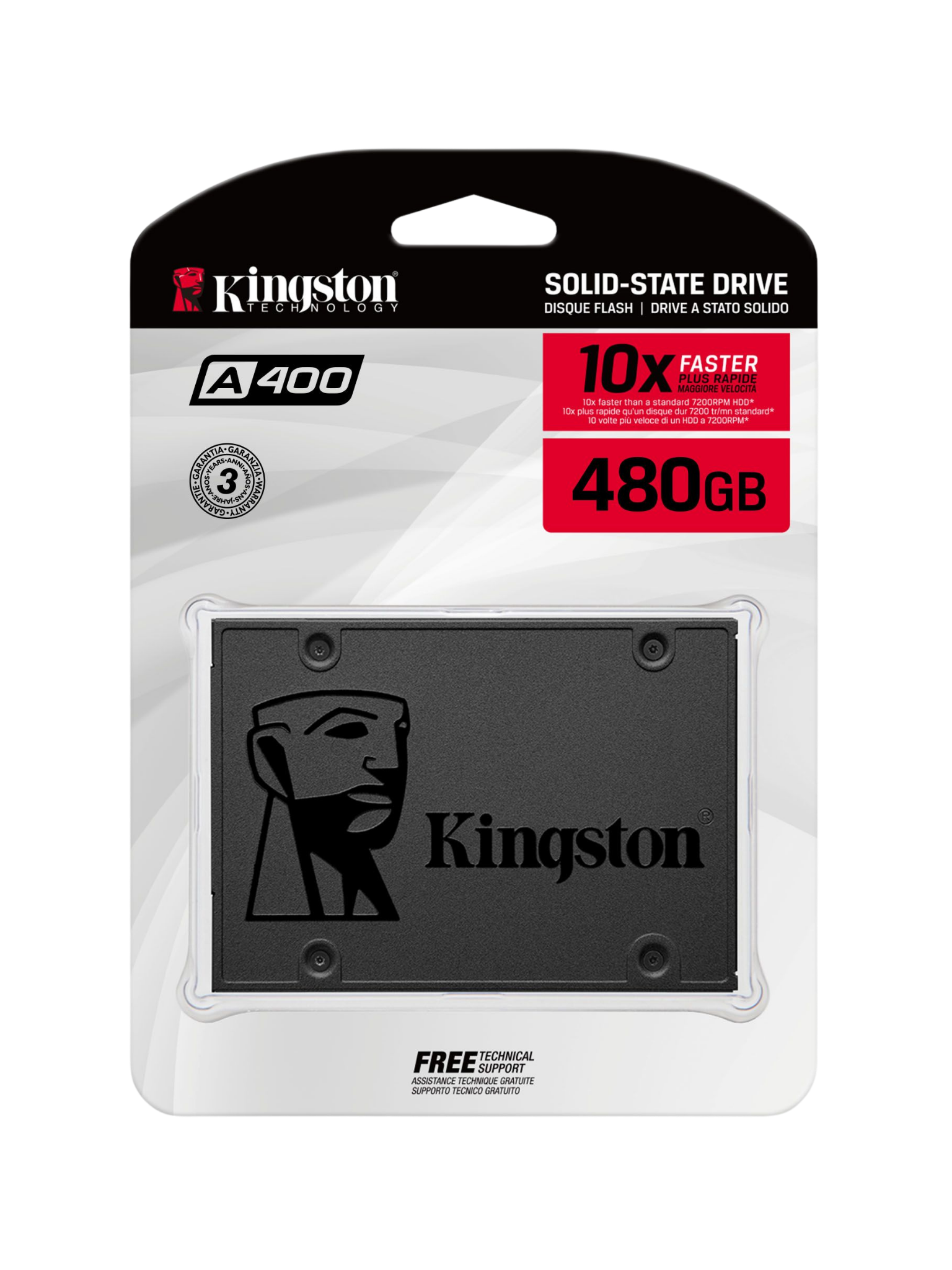 Kingston A400 SSD 480GB - 2.5" SATA-1