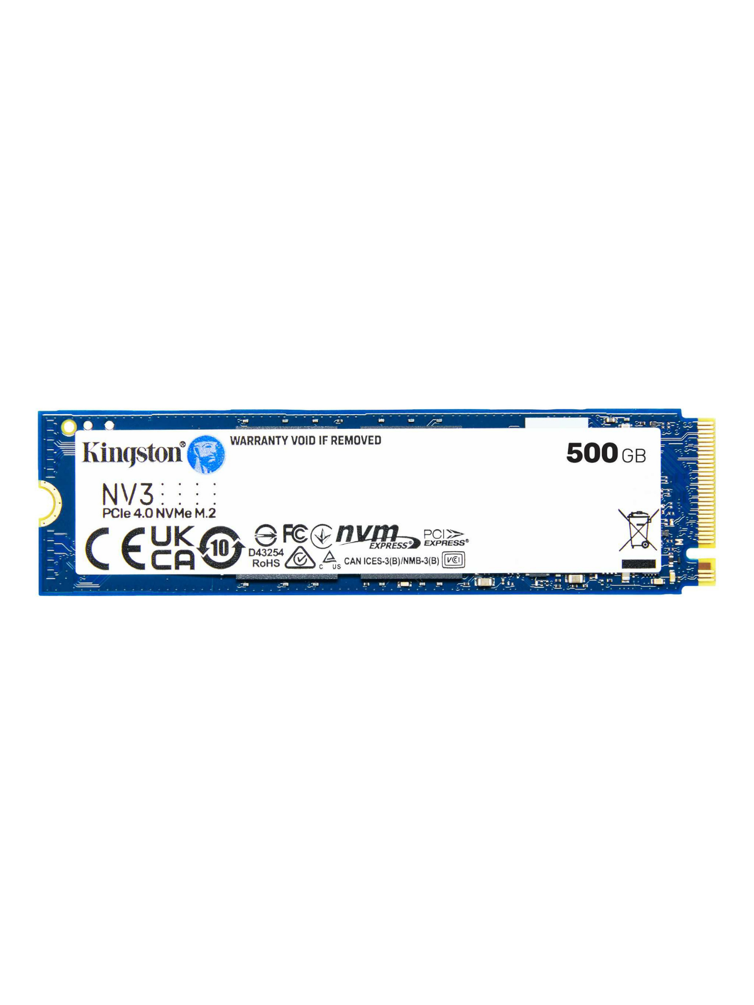 Kingston NV3 500GB PCIe NVMe SSD Gen 4 - 5000MB/s