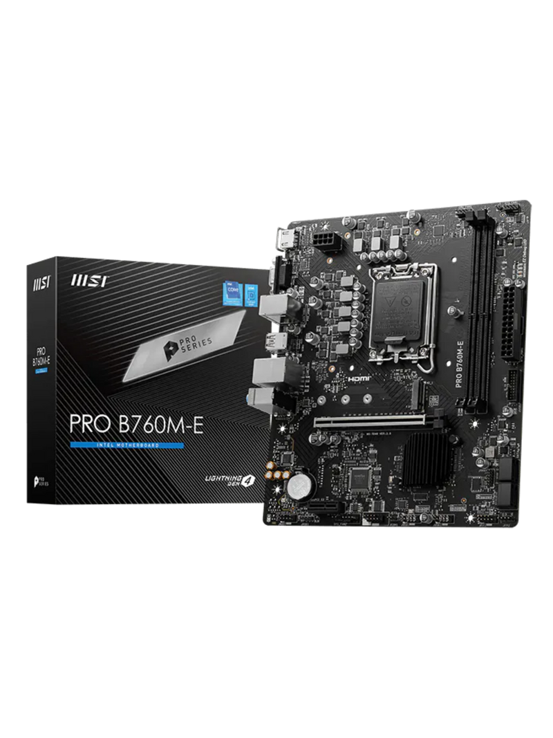 MSI Pro B760M-E DDR5 M-ATX Motherboard - Intel LGA 1700-1