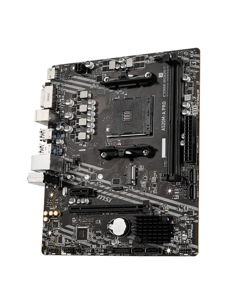 MSI A520M-A PRO DDR4 M-ATX Motherboard - AMD AM4-3