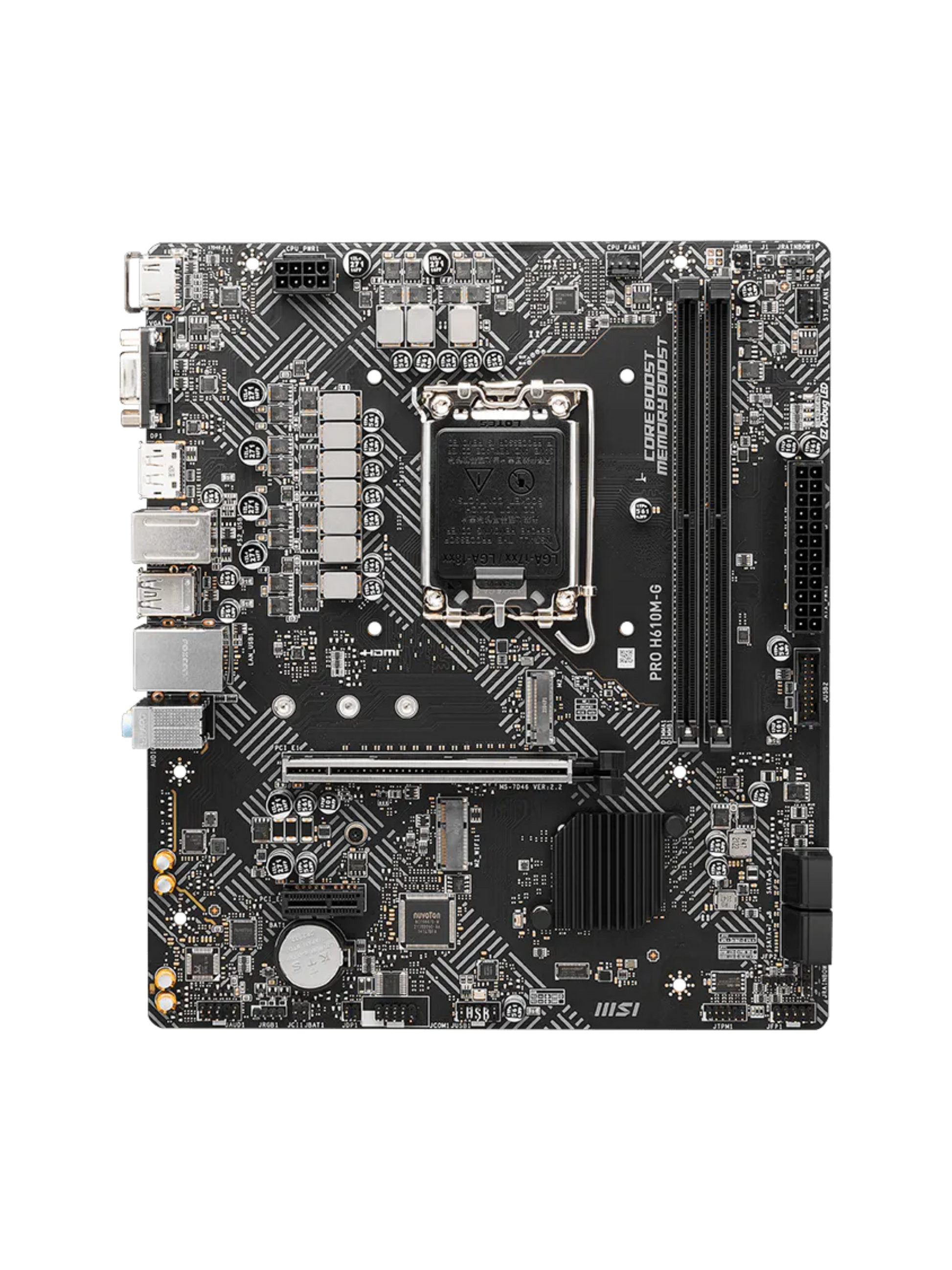 MSI PRO H610M-G ProSeries DDR5 M-ATX Motherboard - LGA1700-3