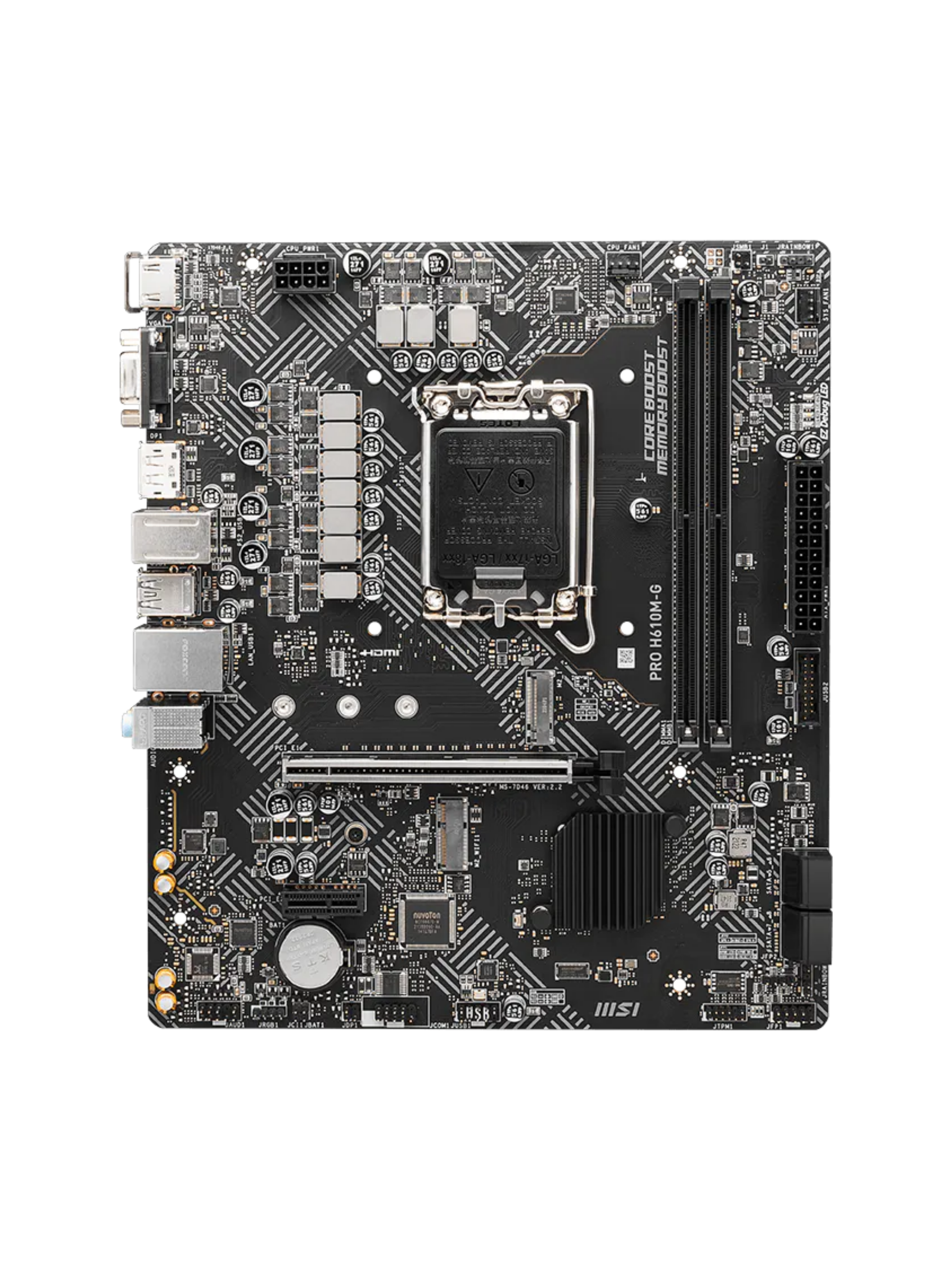 MSI PRO H610M-G ProSeries DDR5 M-ATX Motherboard - LGA1700-3