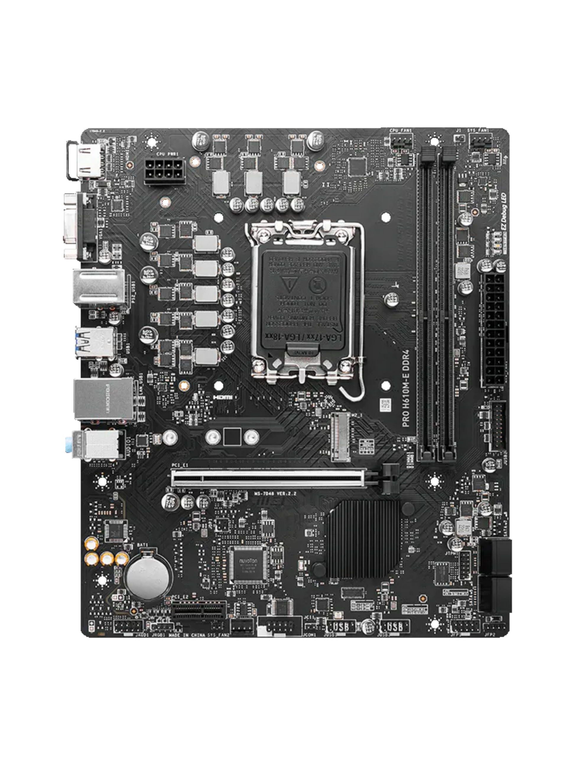 MSI PRO H610M-E ProSeries DDR4 M-ATX Motherboard - LGA1700-4