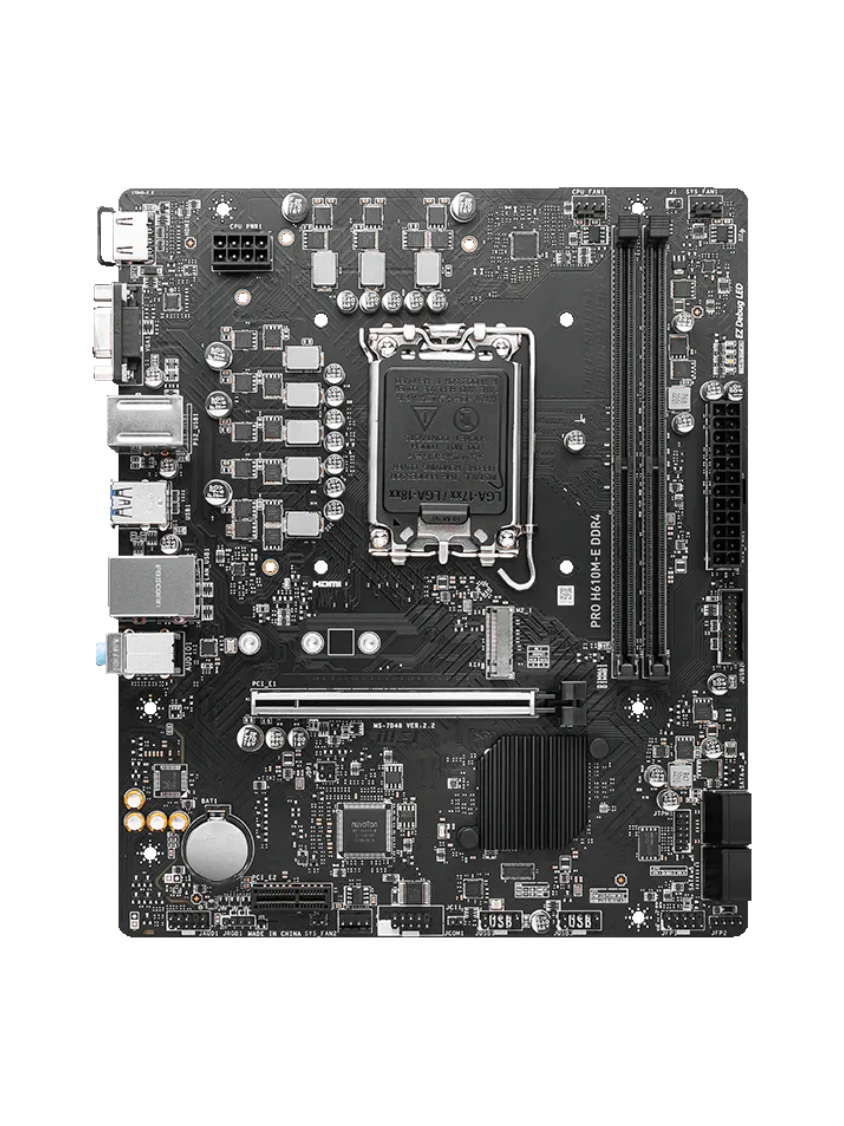 MSI PRO H610M-E ProSeries DDR4 M-ATX Motherboard - LGA1700-4