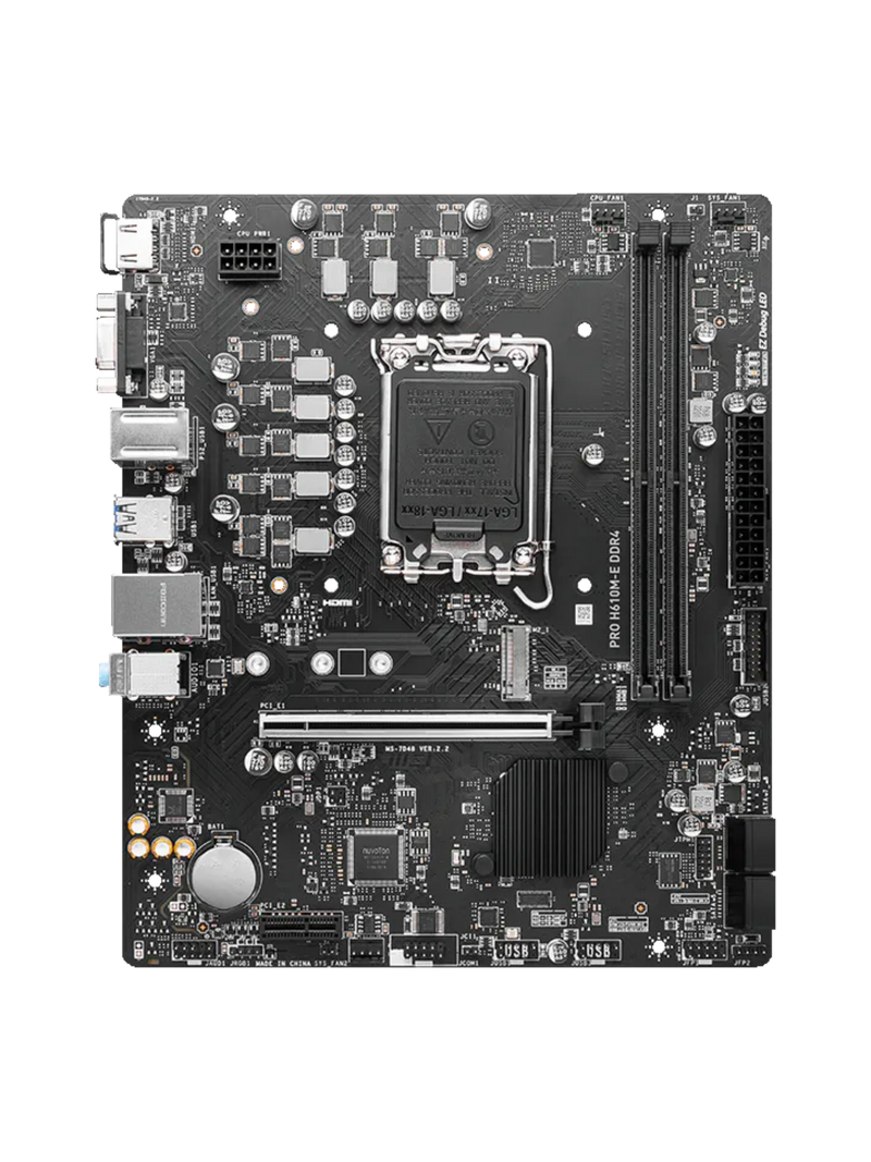 MSI PRO H610M-E ProSeries DDR4 M-ATX Motherboard - LGA1700-4