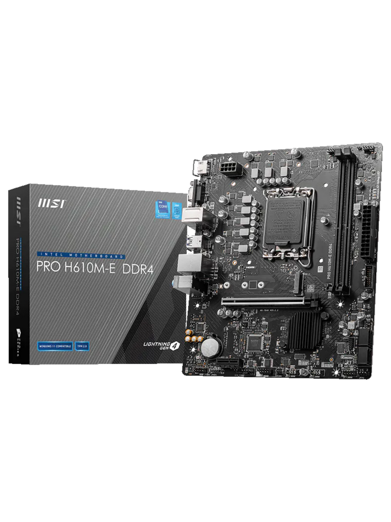 MSI PRO H610M-E ProSeries DDR4 M-ATX Motherboard - LGA1700-1