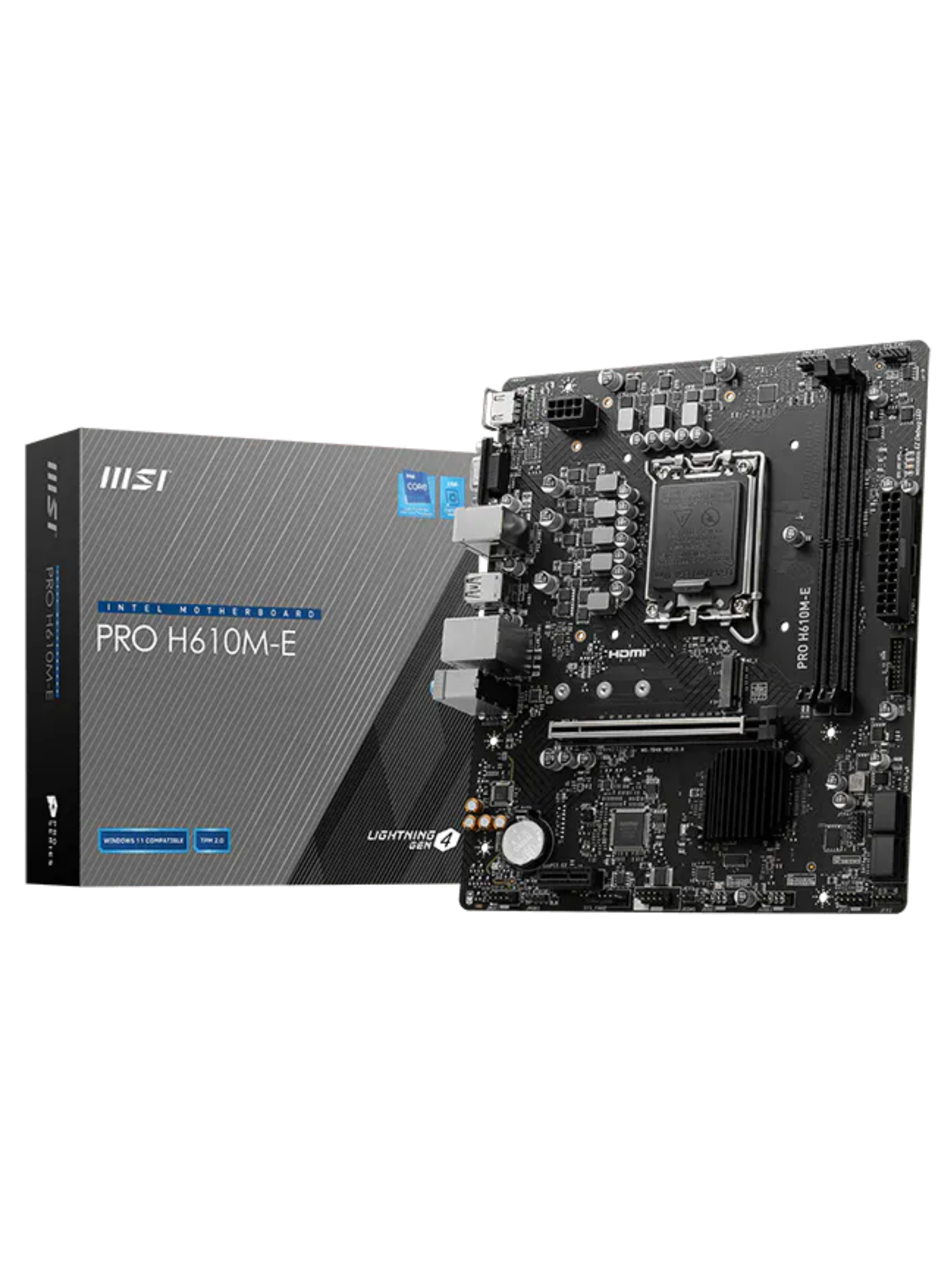 MSI PRO H610M-E ProSeries DDR5 M-ATX Motherboard - LGA1700
