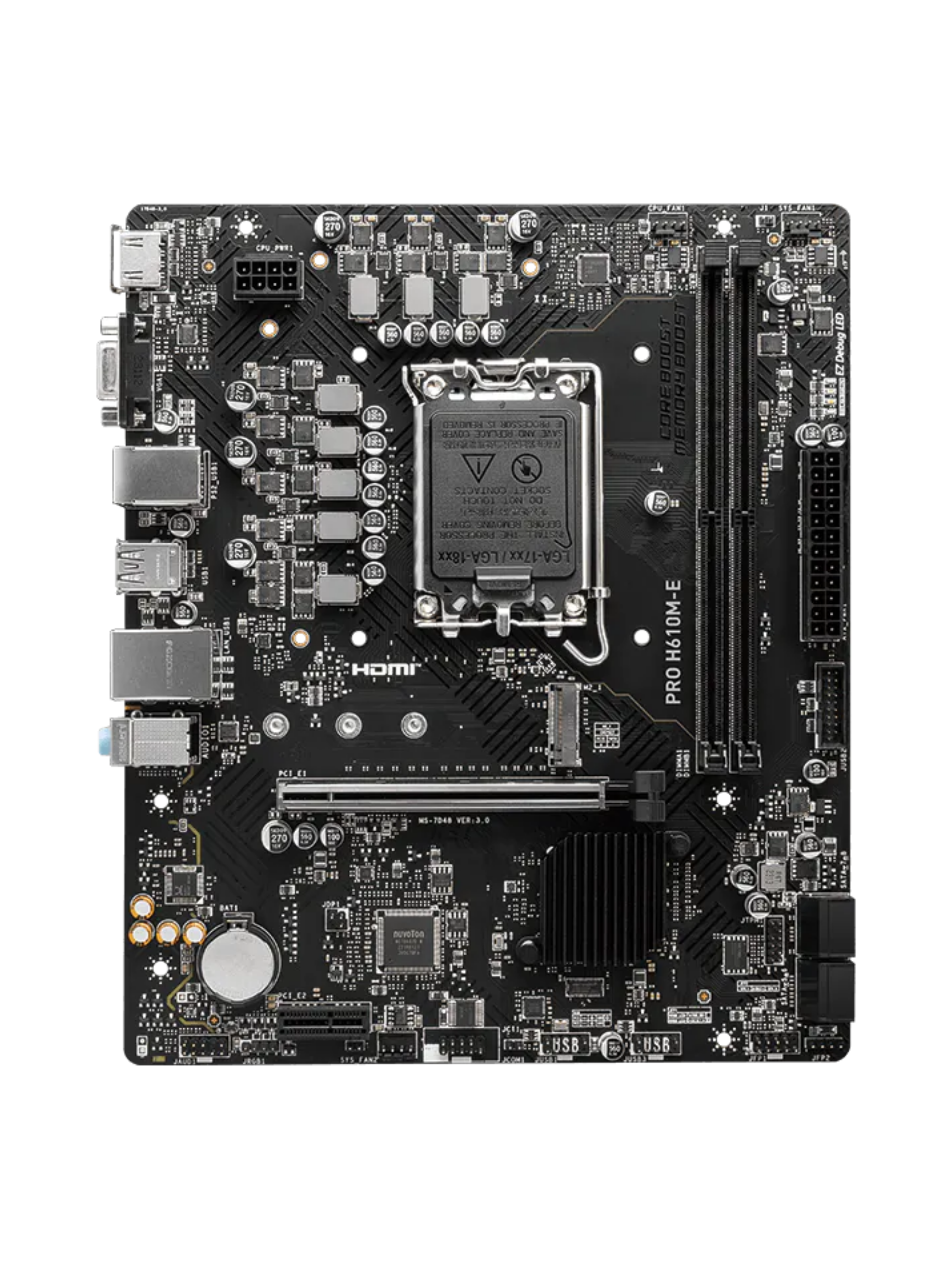 MSI PRO H610M-E ProSeries DDR5 M-ATX Motherboard - LGA1700-4