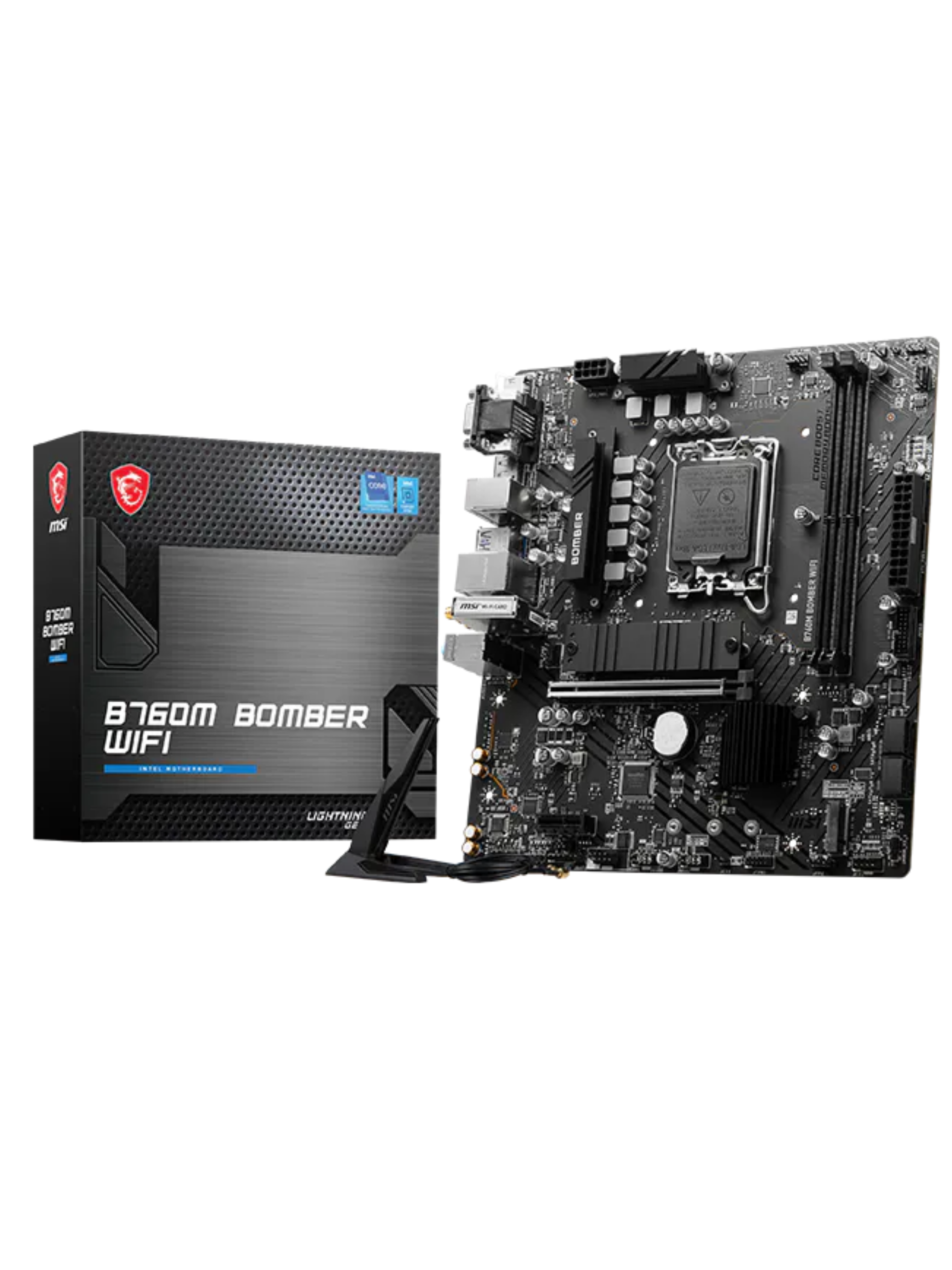 MSI B760M Bomber WIFI M-ATX DDR5 6400MHz Motherboard - LGA1700