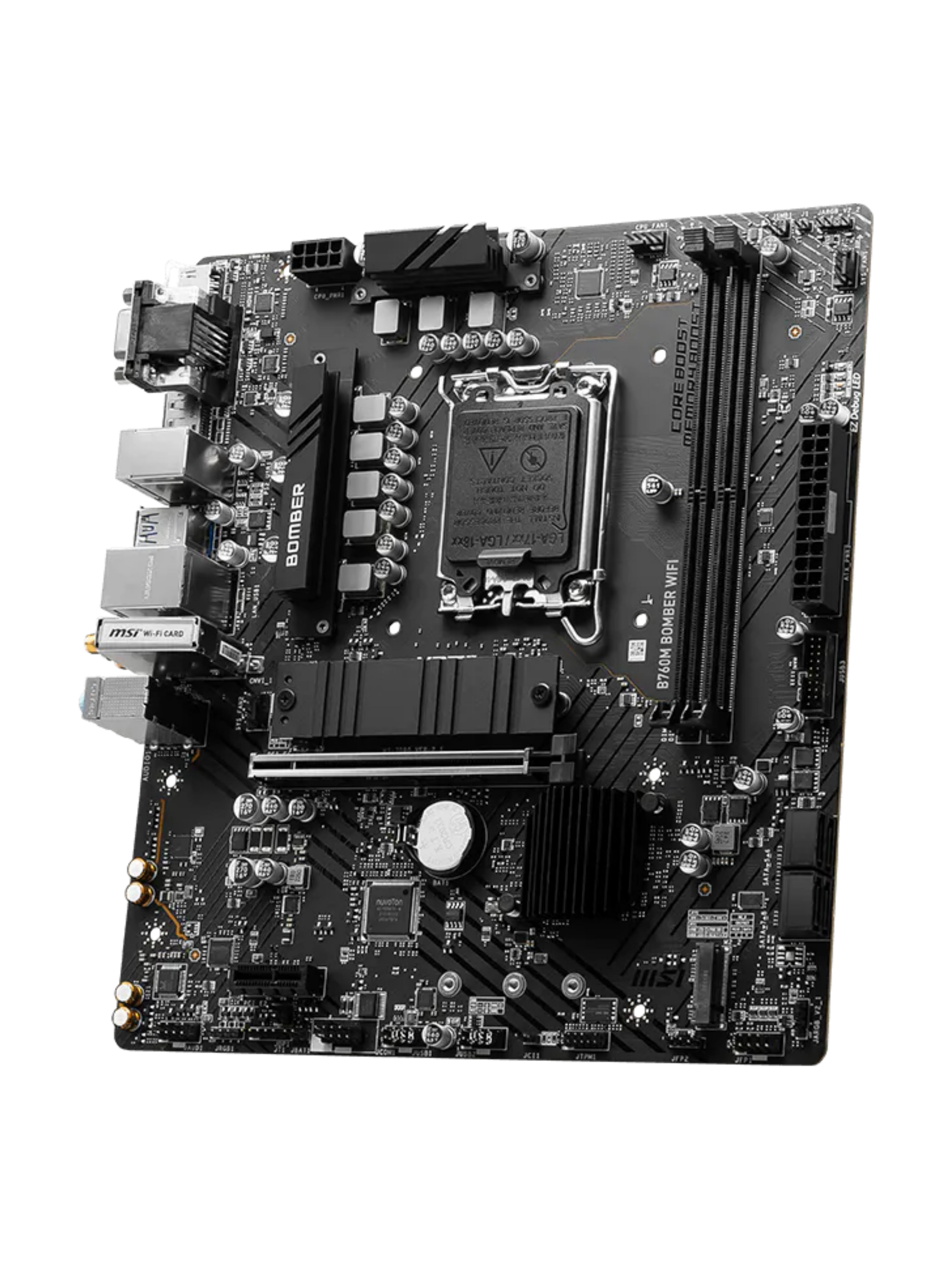 MSI B760M Bomber WIFI M-ATX DDR5 6400MHz Motherboard - LGA1700-3