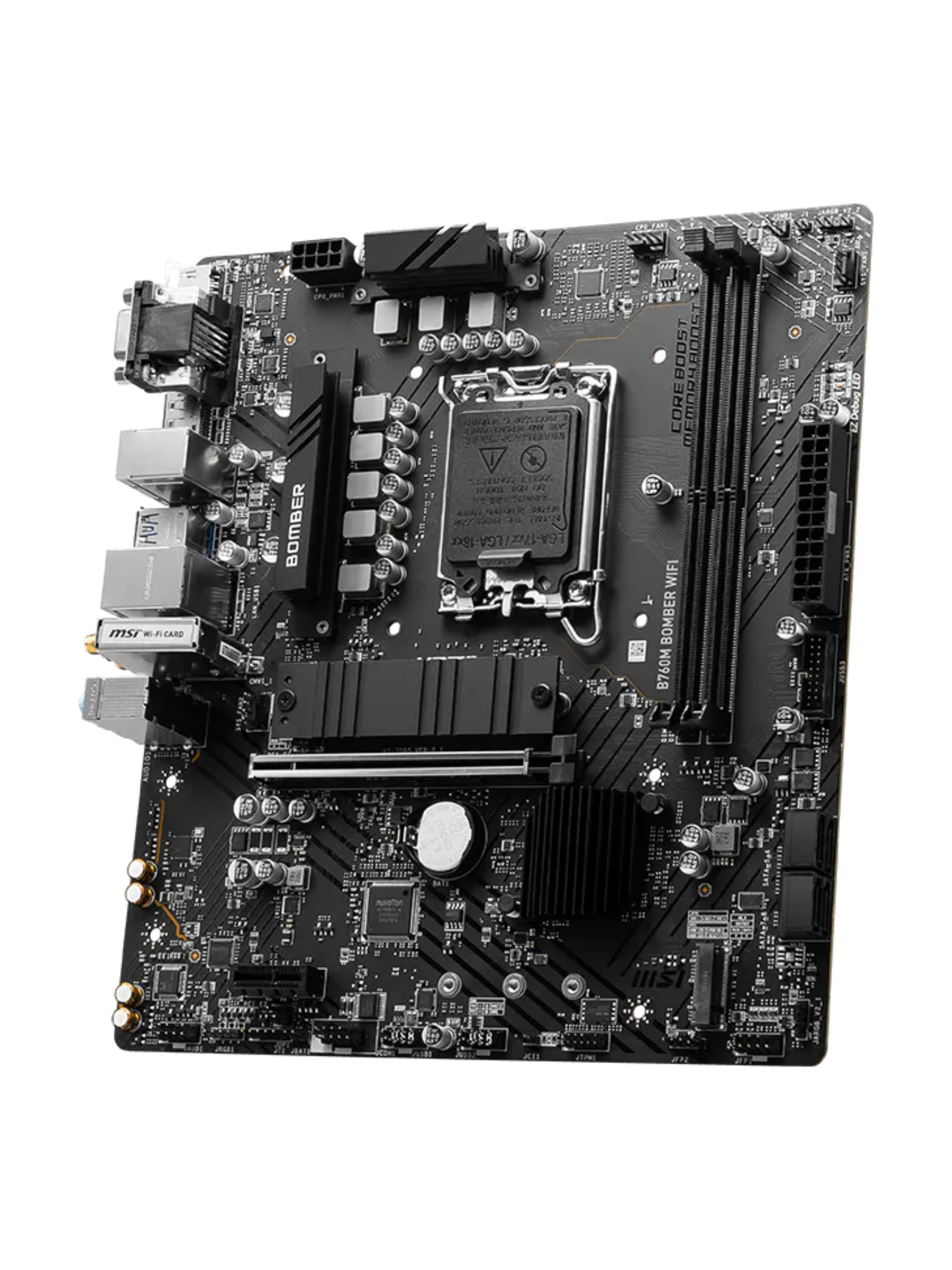 MSI B760M Bomber WIFI M-ATX DDR5 6400MHz Motherboard - LGA1700-3