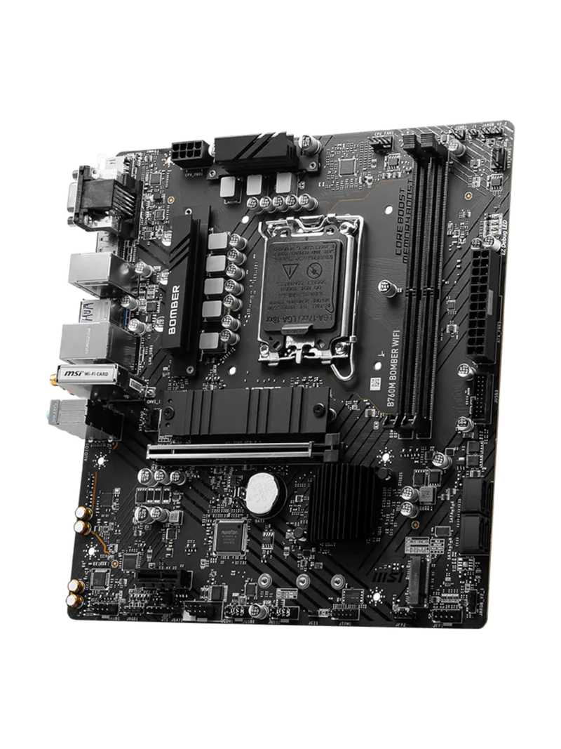 MSI B760M Bomber WIFI M-ATX DDR5 6400MHz Motherboard - LGA1700-3