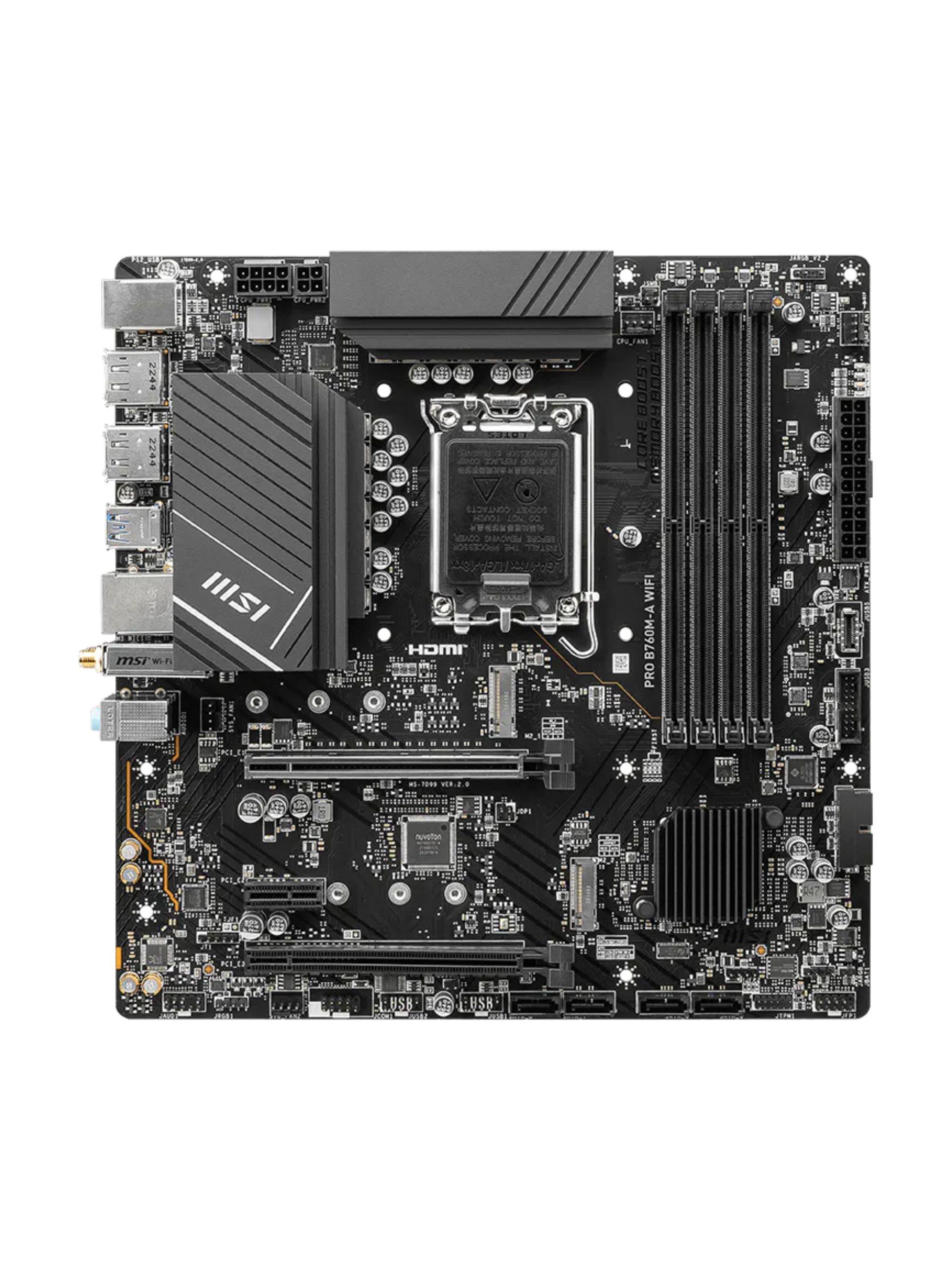 MSI PRO B760M-A WIFI M-ATX DDR5 Motherboard - LGA 1700-3
