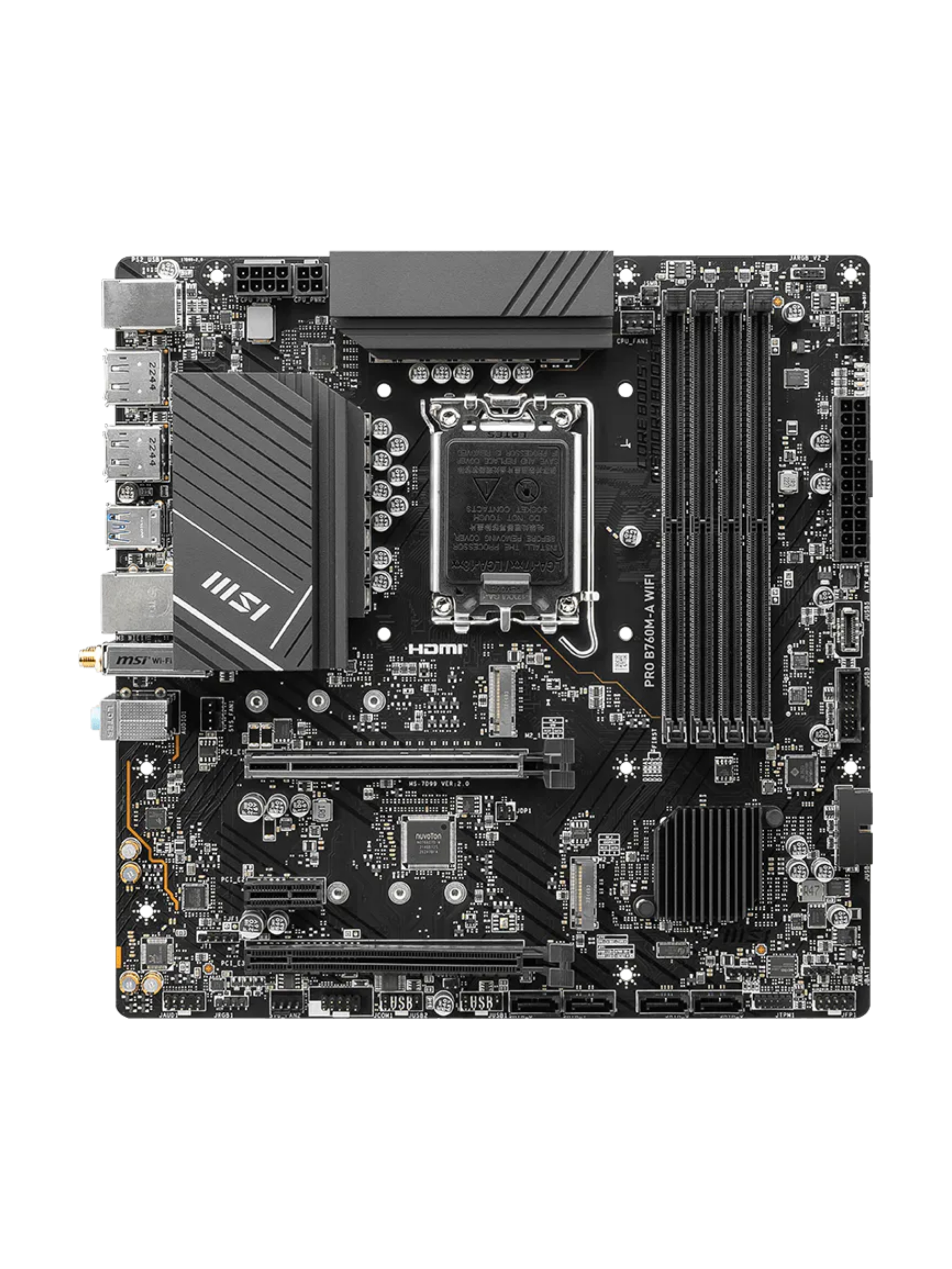 MSI PRO B760M-A WIFI M-ATX DDR5 Motherboard - LGA 1700-3