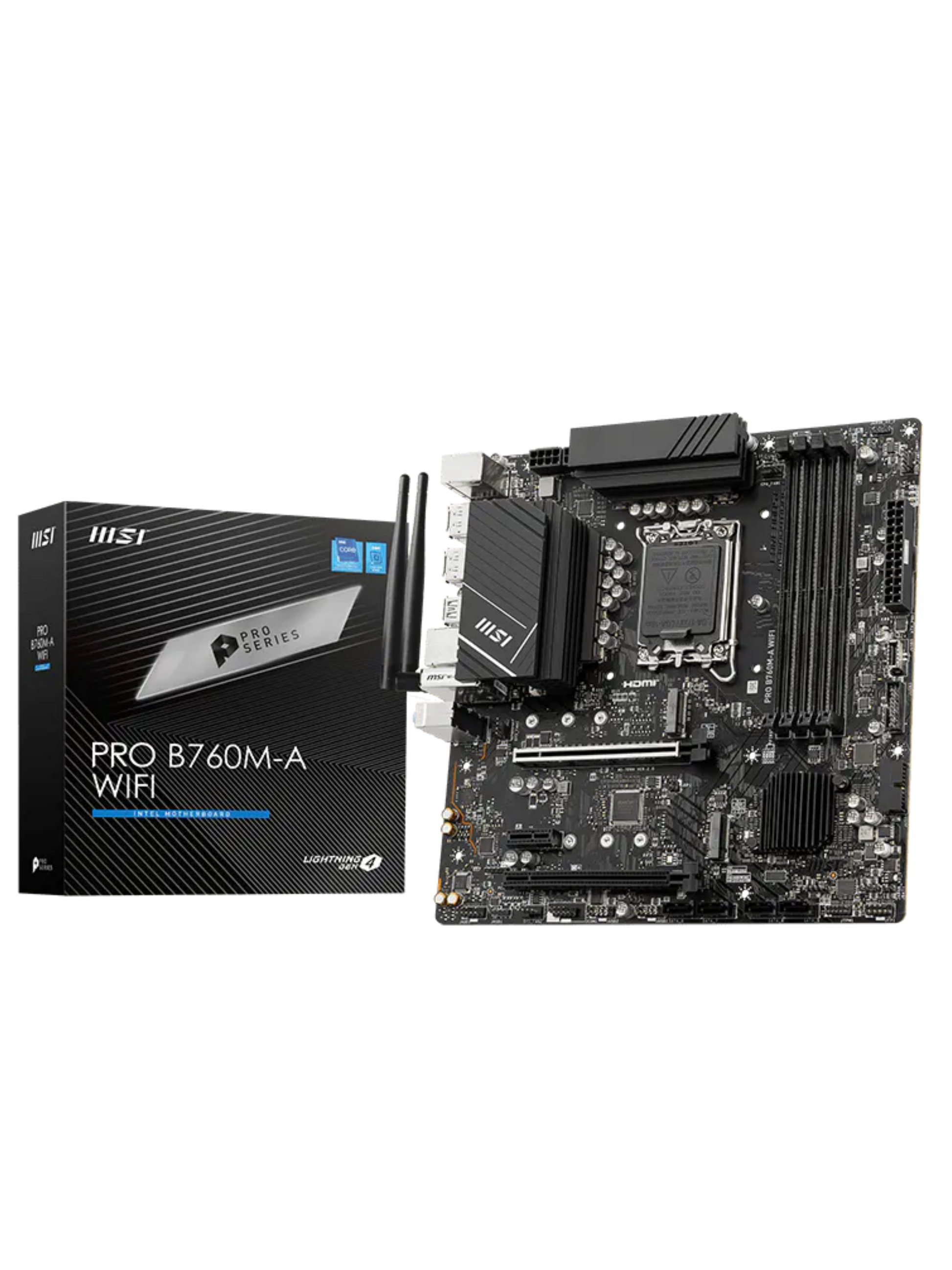 MSI PRO B760M-A WIFI M-ATX DDR5 Motherboard - LGA 1700-5
