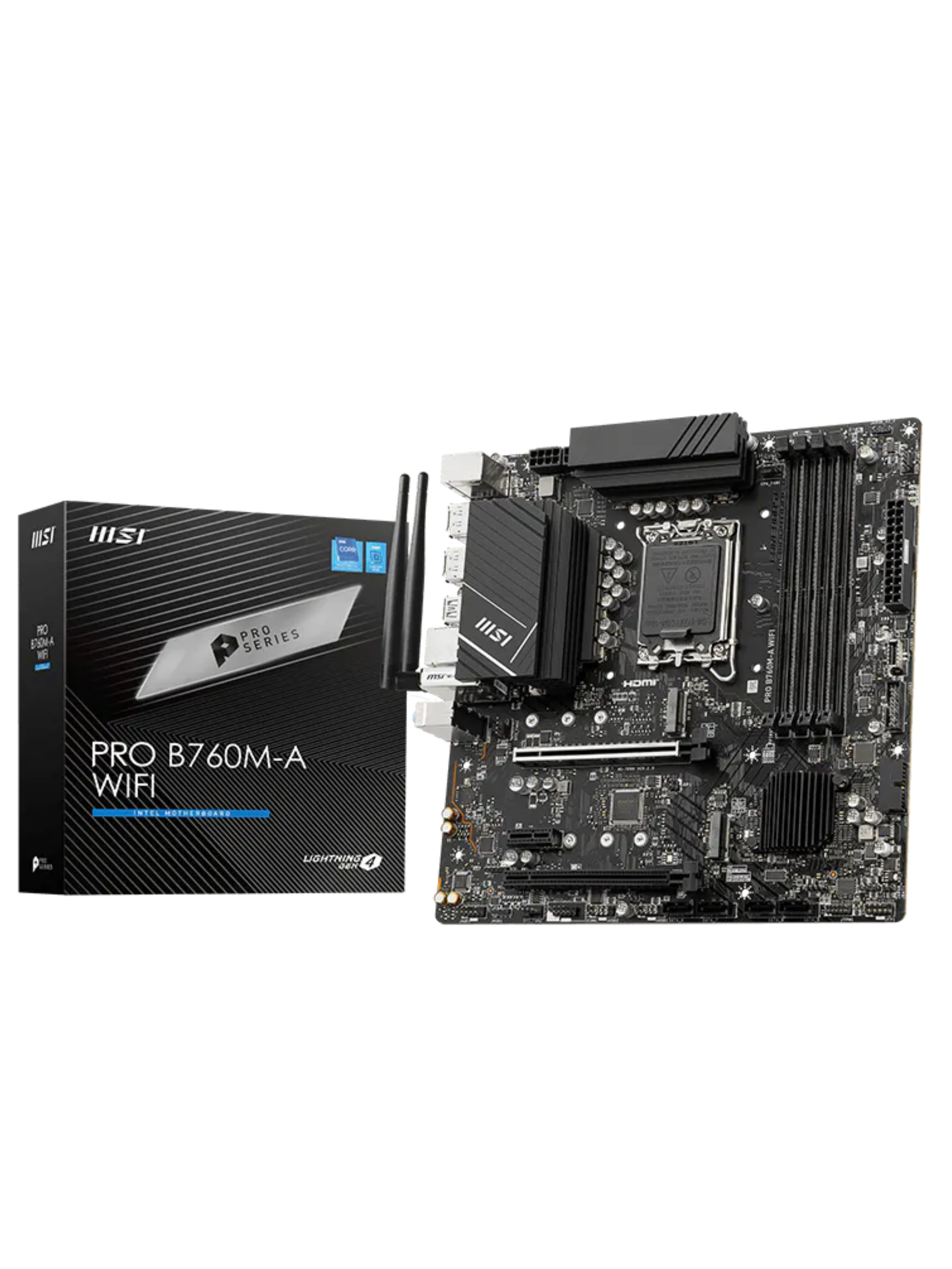 MSI PRO B760M-A WIFI M-ATX DDR5 Motherboard - LGA 1700-5