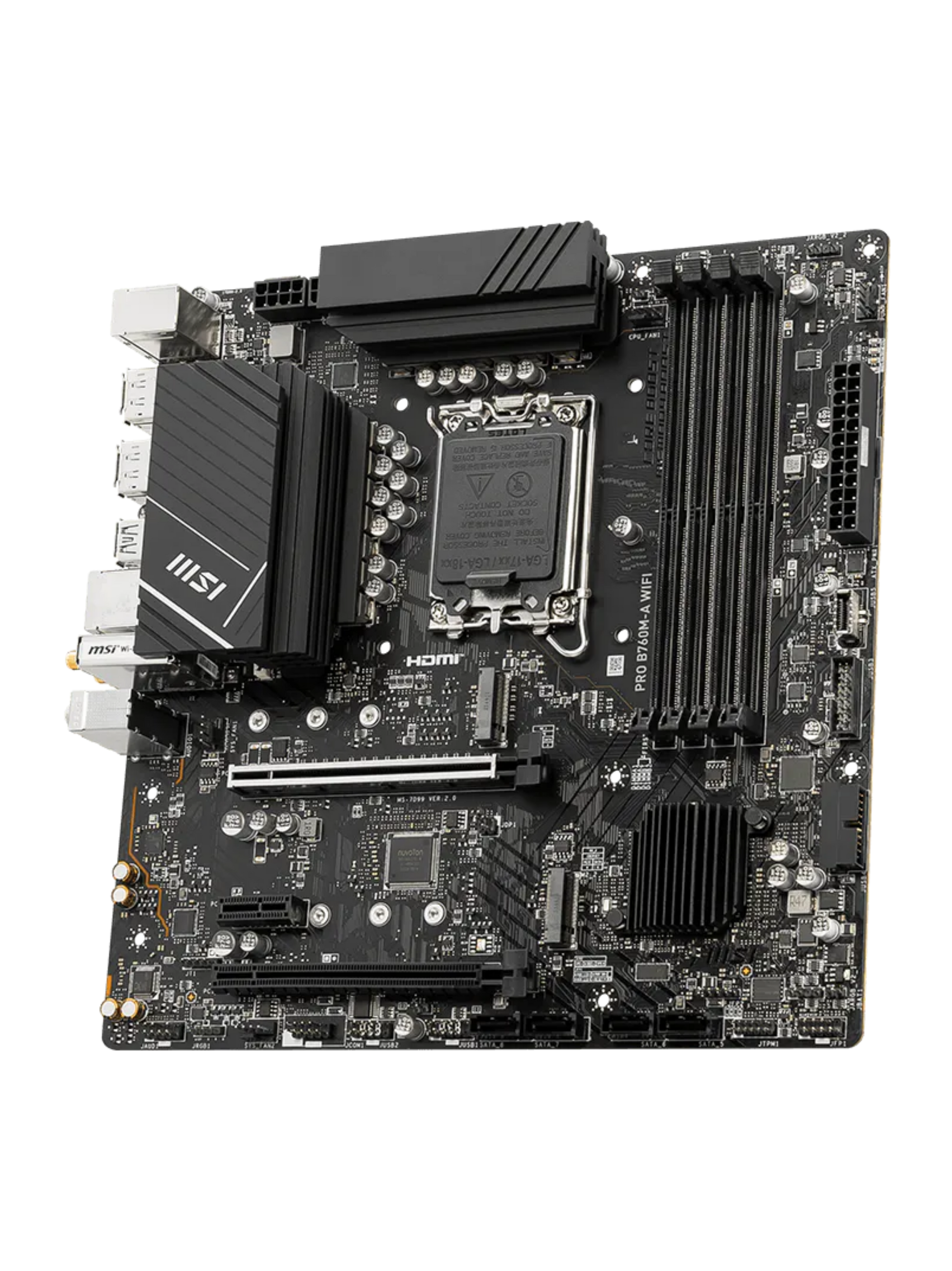 MSI PRO B760M-A WIFI M-ATX DDR5 Motherboard - LGA 1700-1