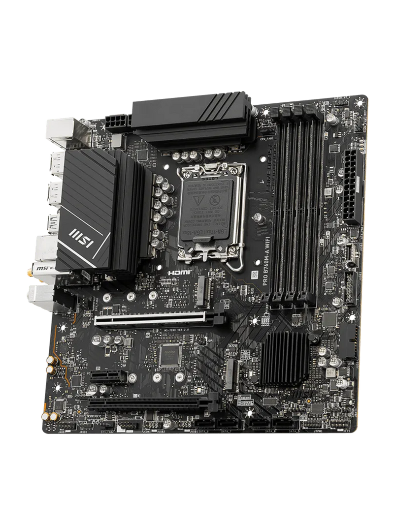 MSI PRO B760M-A WIFI M-ATX DDR5 Motherboard - LGA 1700-1