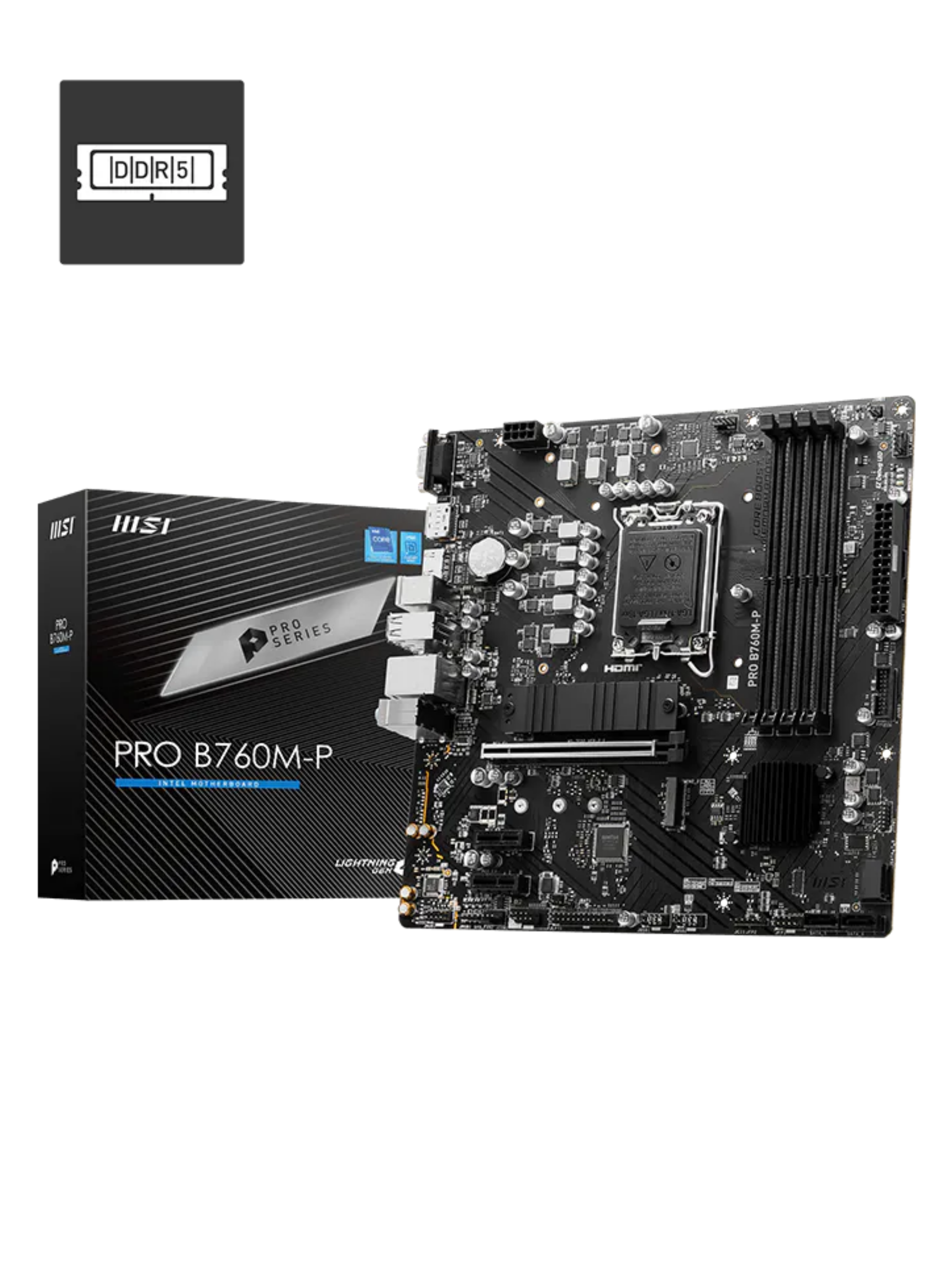 MSI PRO B760M-P M-ATX DDR5 Motherboard - LGA 1700-4