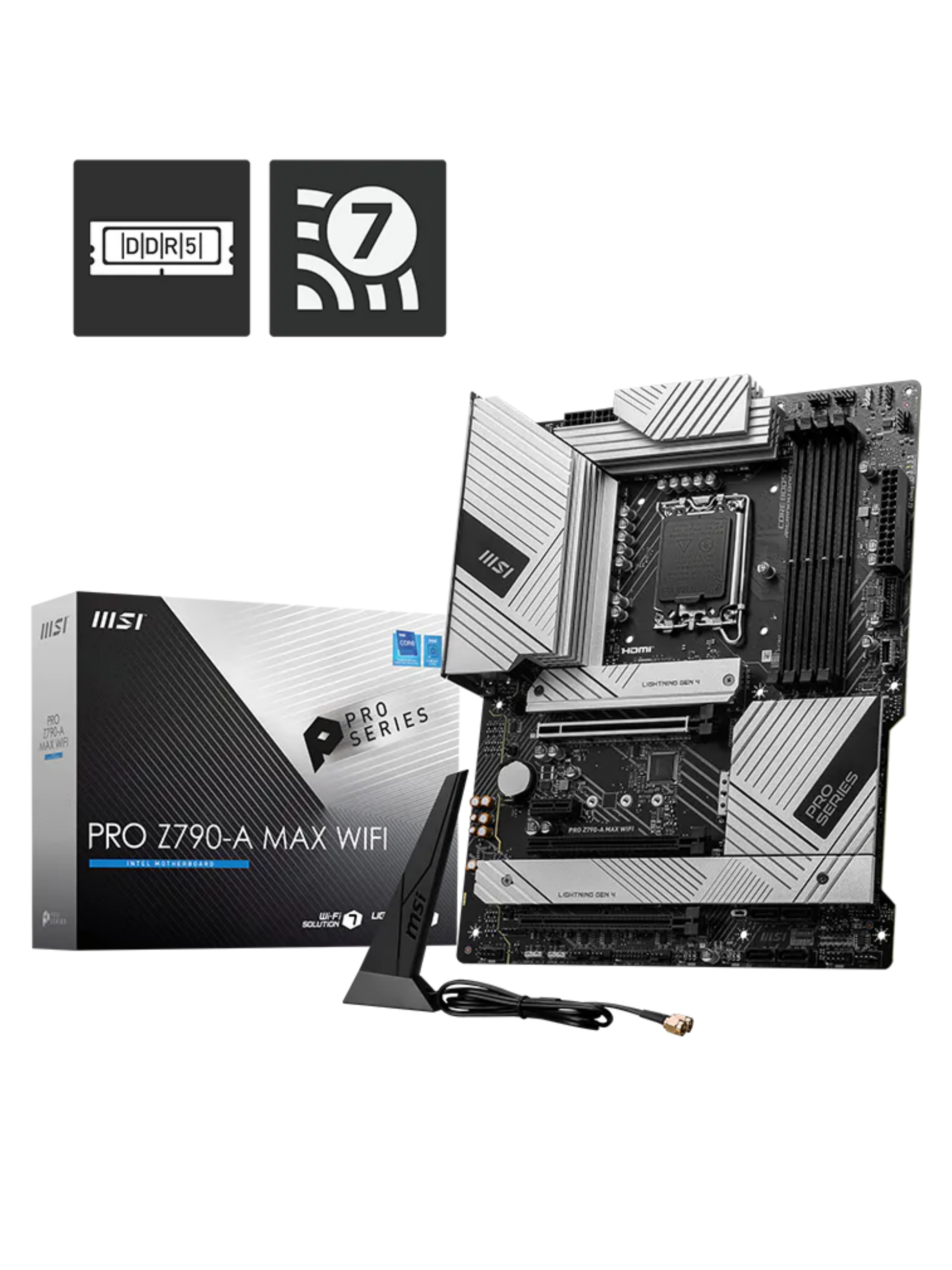 MSI Z790-A Max WIFI ProSeries ATX DDR5 Motherboard - LGA1700-4