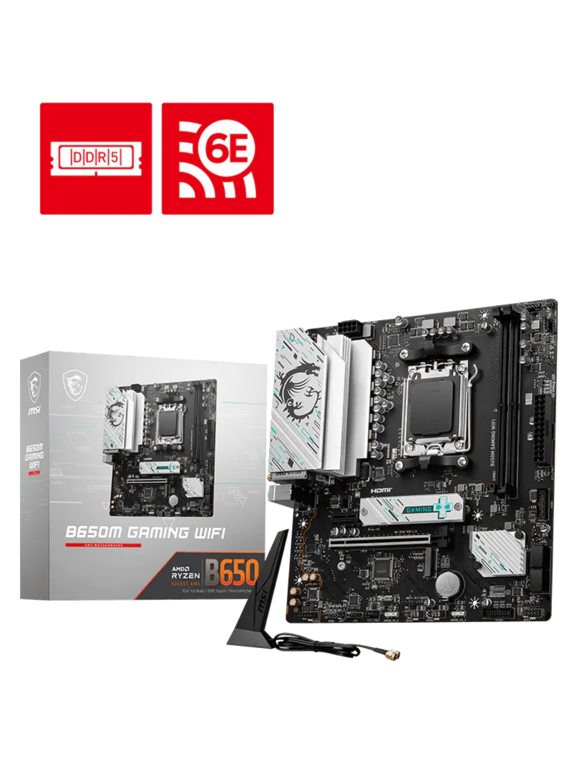 MSI B650M Gaming WIFI M-ATX DDR5 Motherboard - AM5-4