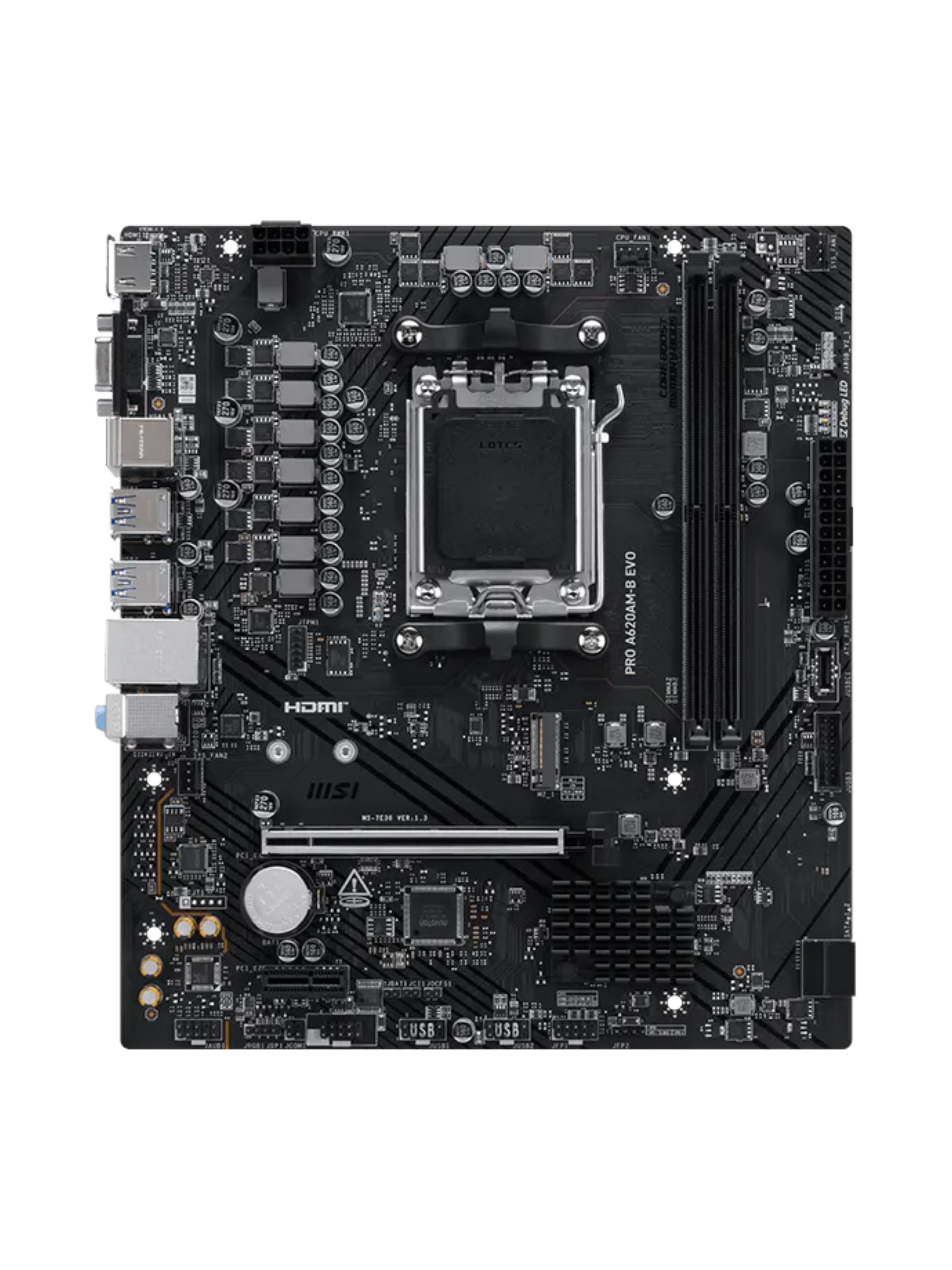 MSI PRO A620AM-B EVO M-ATX DDR5 Motherboard - AM5-3