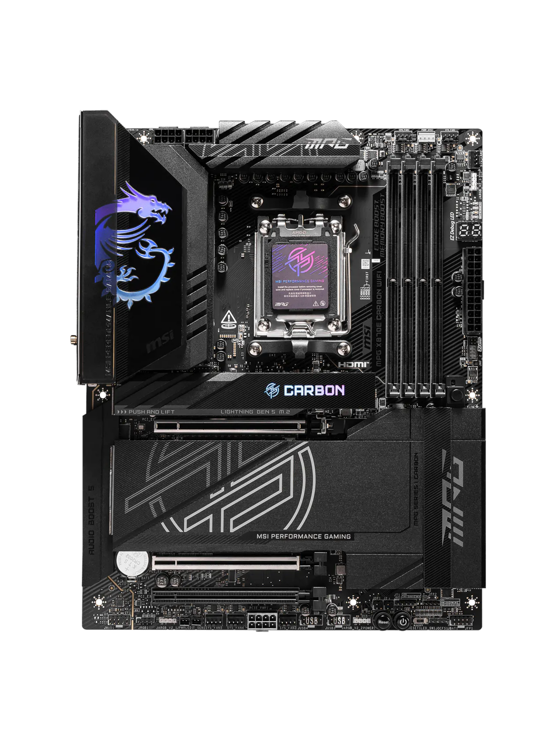 MSI MPG X870E Carboon WIFI ATX DDR5 Motherboard - AM5-3