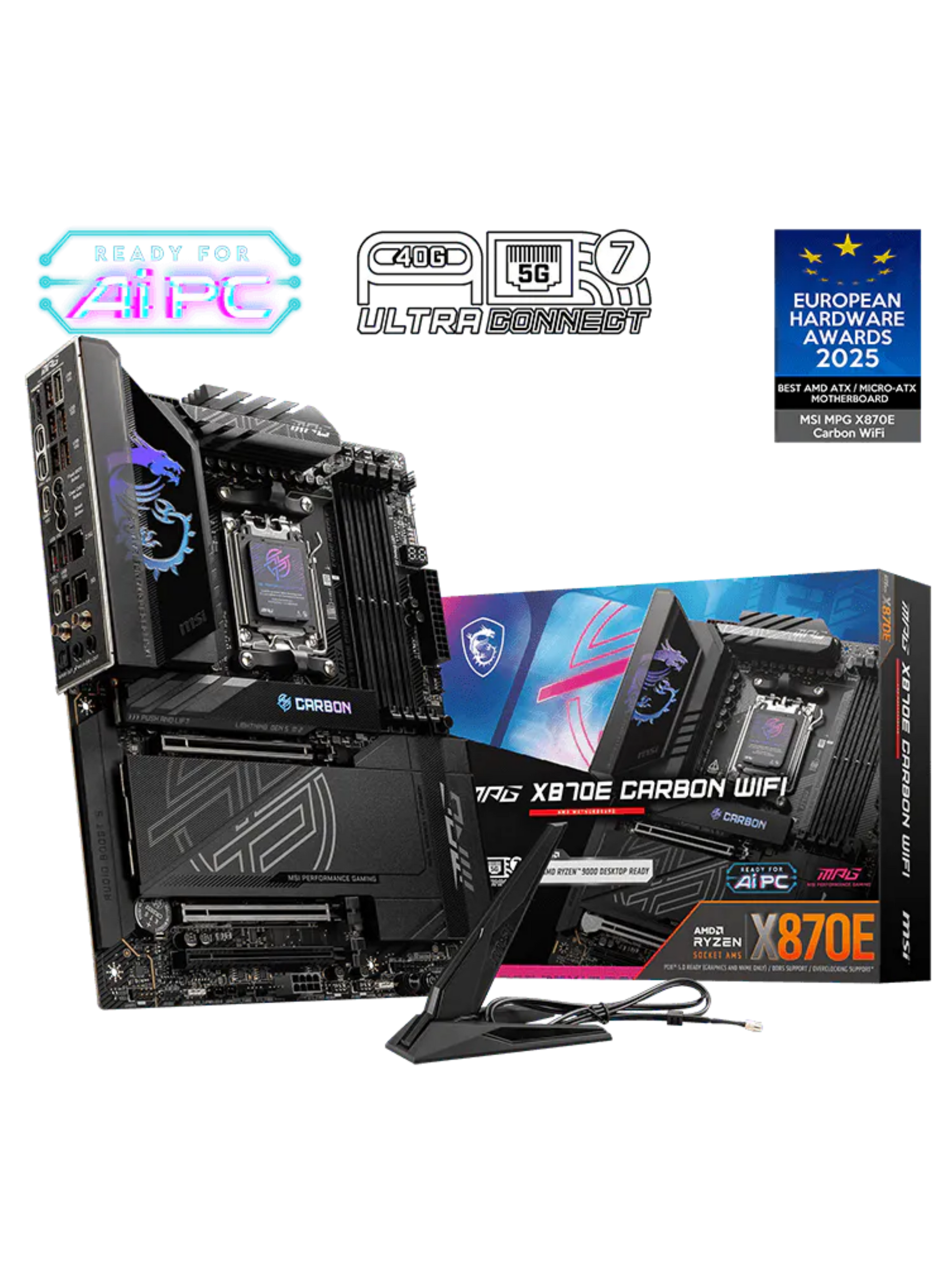 MSI MPG X870E Carboon WIFI ATX DDR5 Motherboard - AM5-4