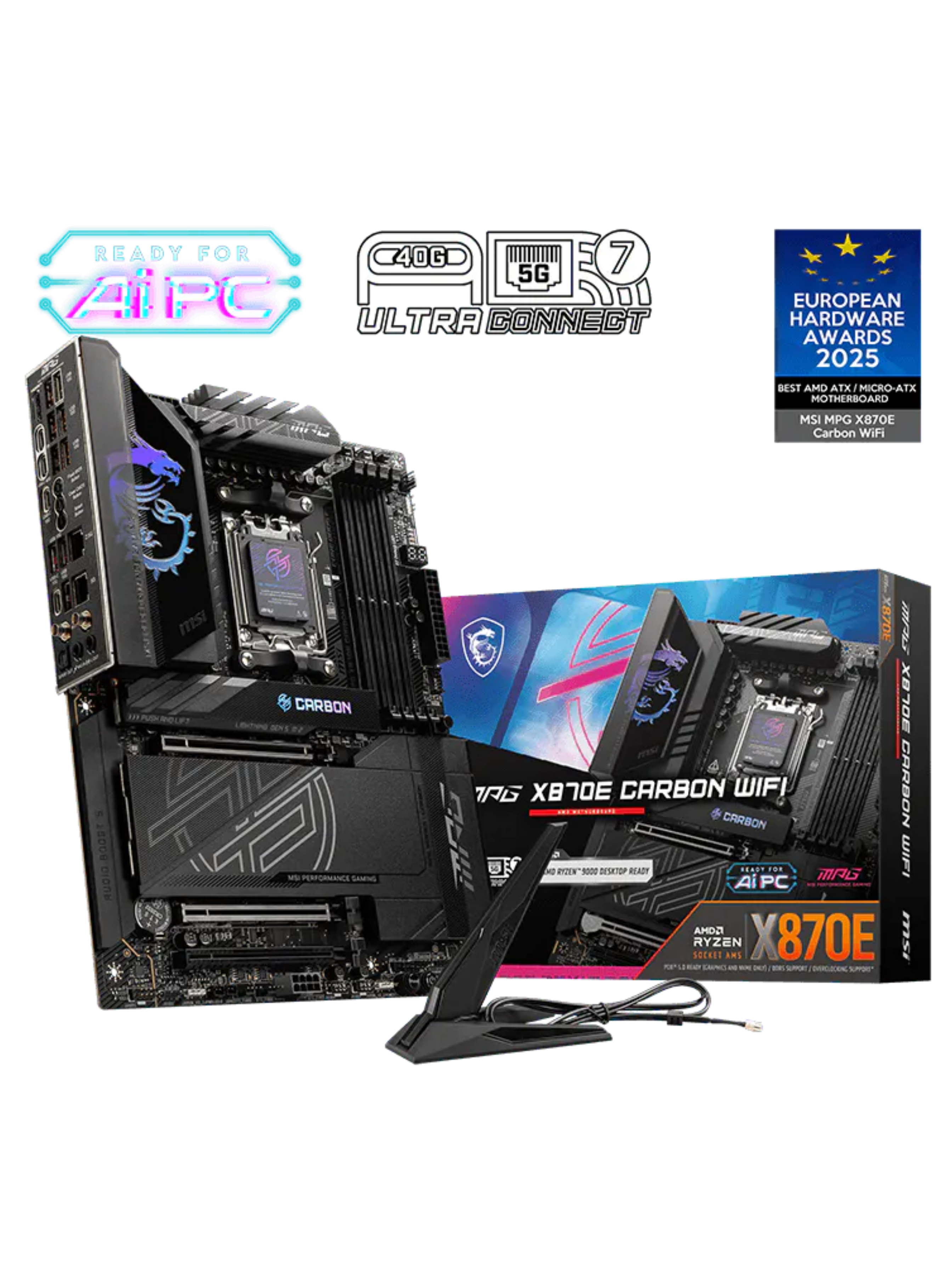 MSI MPG X870E Carboon WIFI ATX DDR5 Motherboard - AM5-4