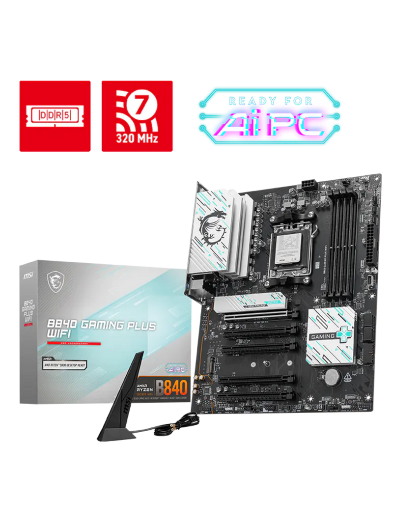 MSI B840 Gaming Plus WIFI ATX DDR5 Motherboard - AM5-4