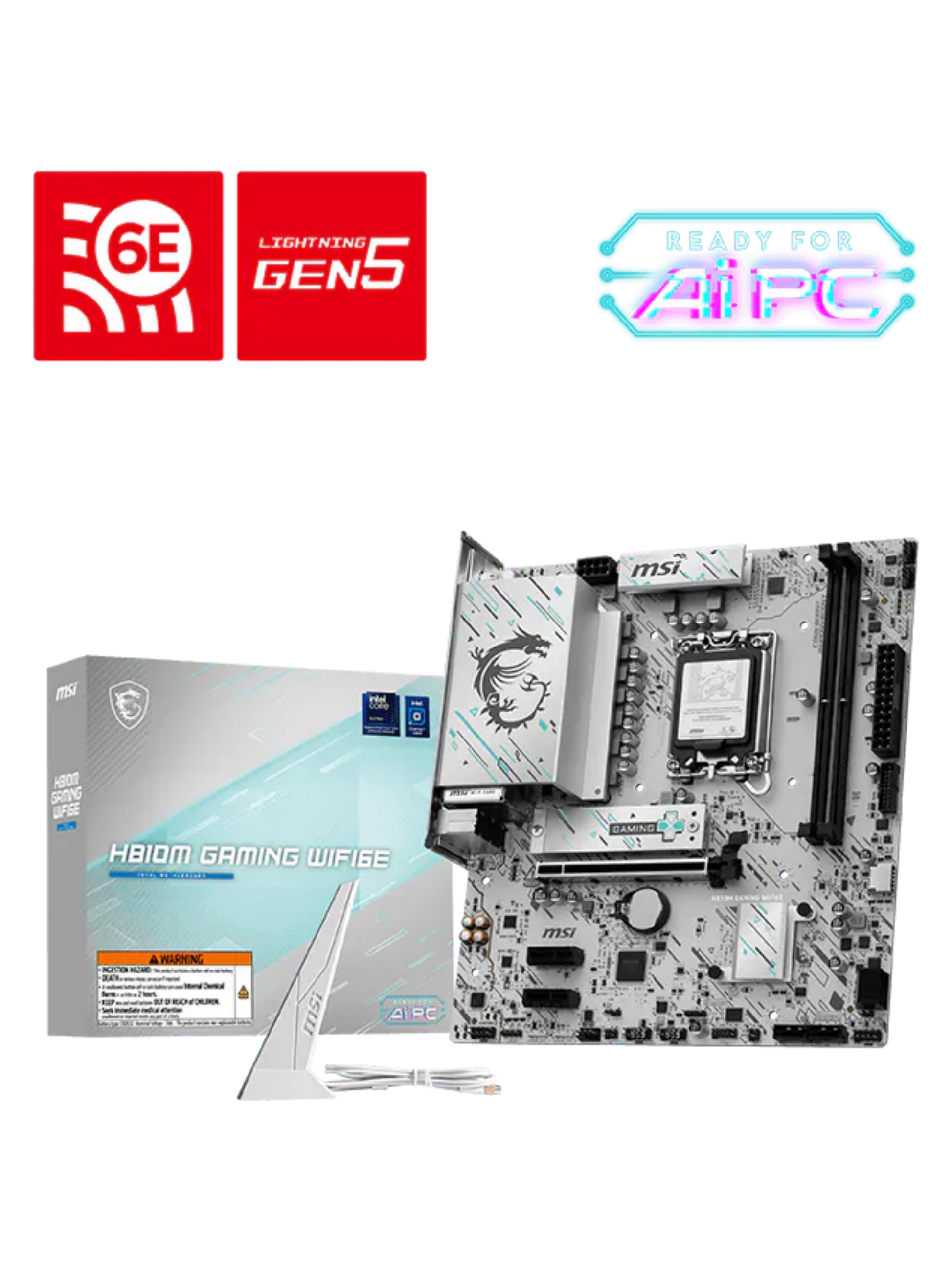 MSI H810M Gaming WIFI6E M-ATX DDR5 Motherboard - LGA 1851-5