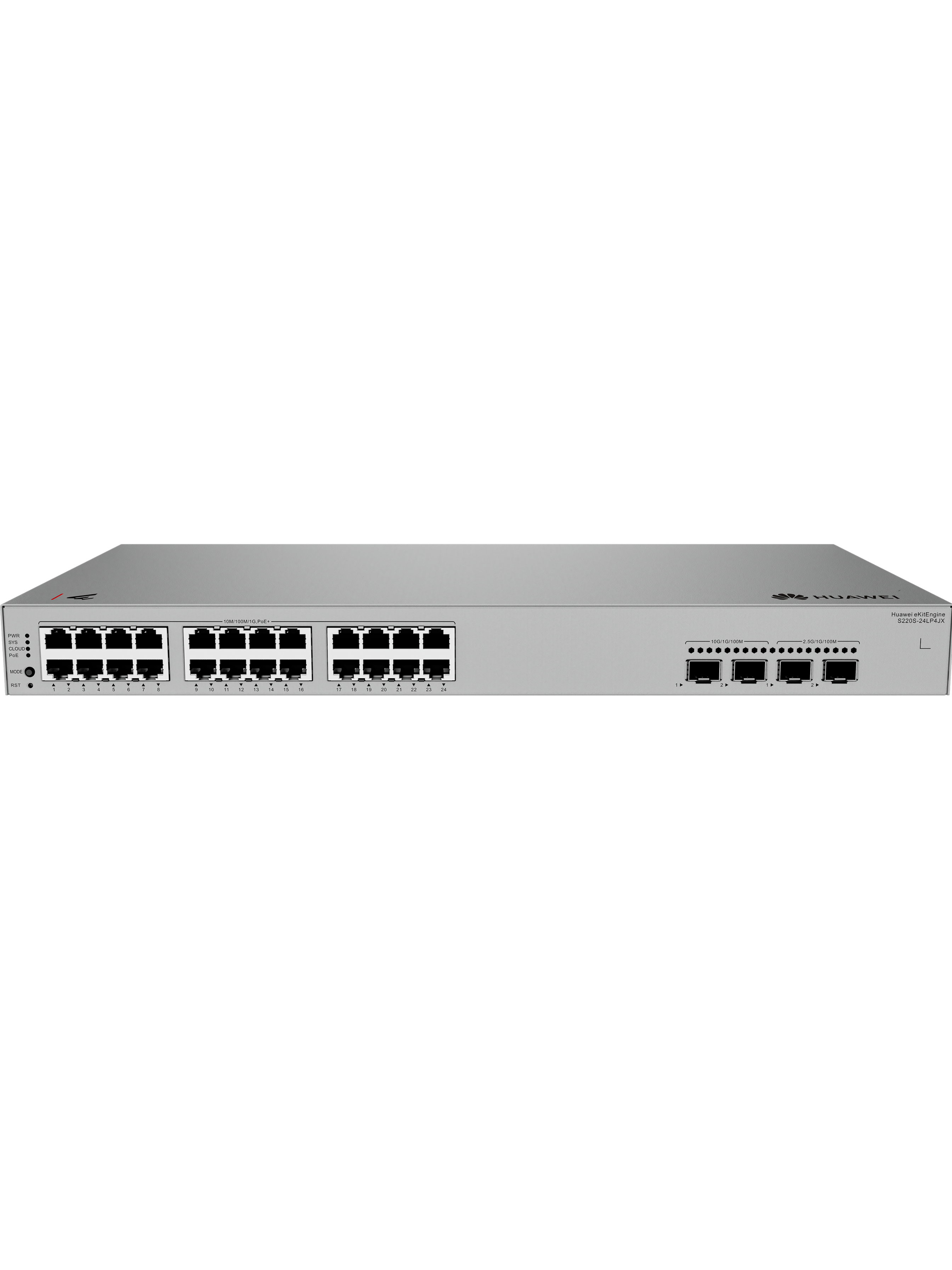Huawei S220S-24LP4JX Managed POE Switch - 24 Ports Gigabit POE+ -  2 x 10GE SFP+ Ports  -2 x 2.5GE SFP ports - Rack Mountable -