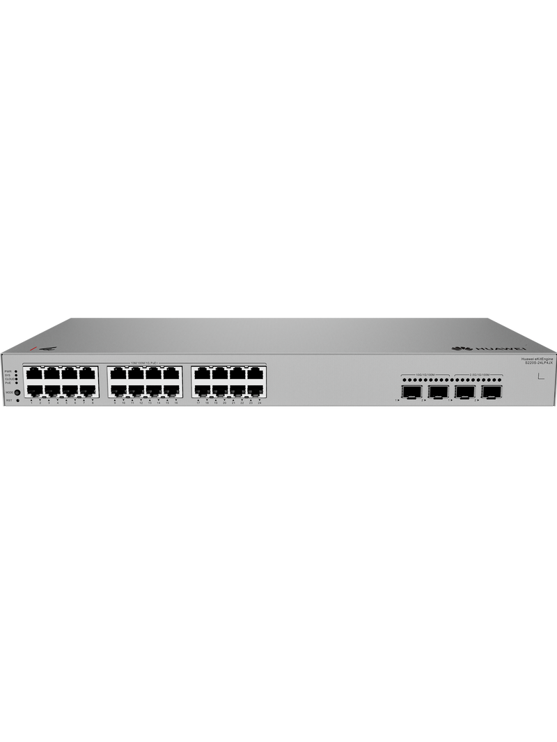 Huawei S220S-24LP4JX Managed POE Switch - 24 Ports Gigabit POE+ -  2 x 10GE SFP+ Ports  -2 x 2.5GE SFP ports - Rack Mountable --2