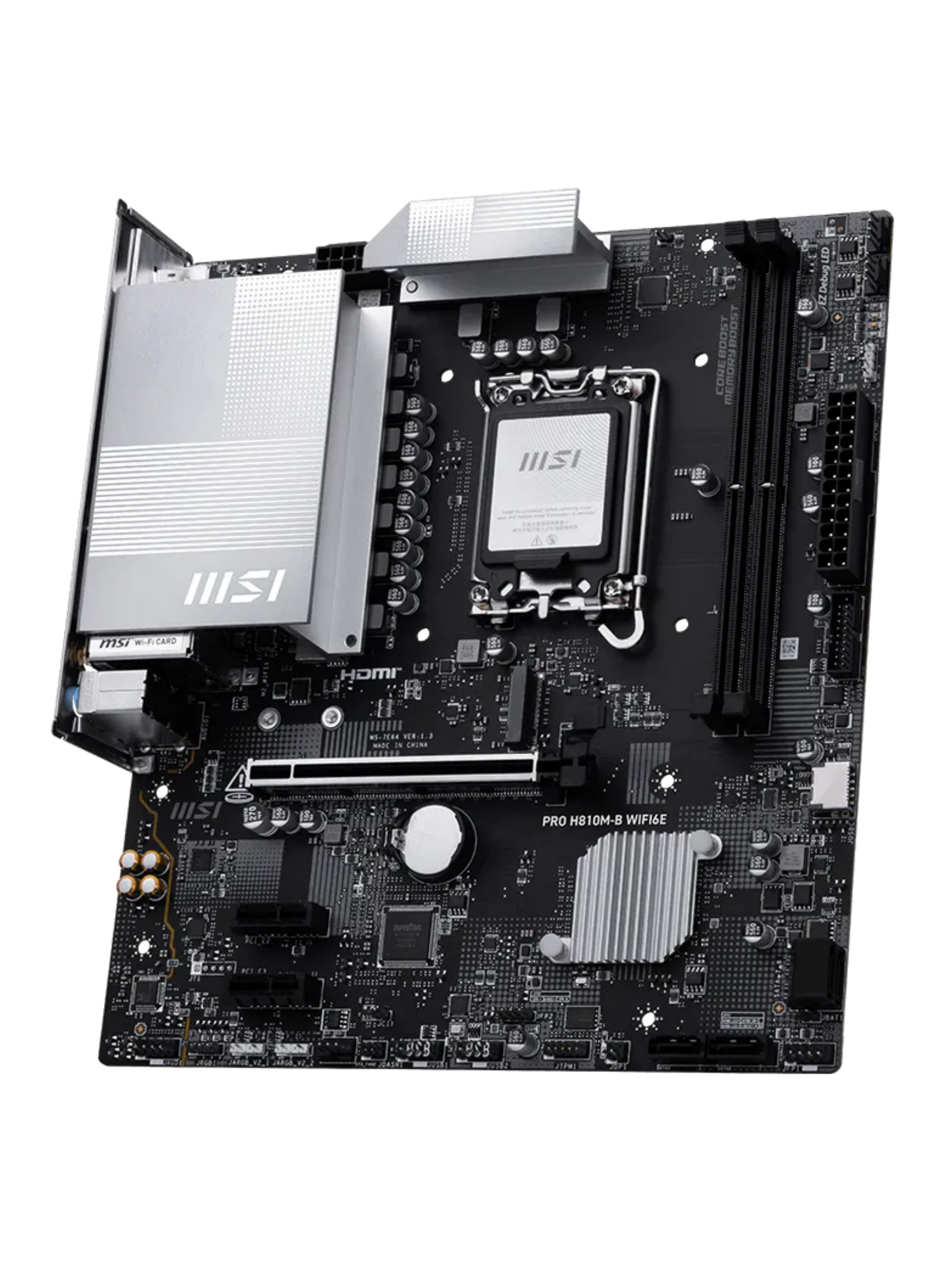 MSI PRO H810M-B WIFI 6E M-ATX DDR5 Motherboard - LGA 1851-1