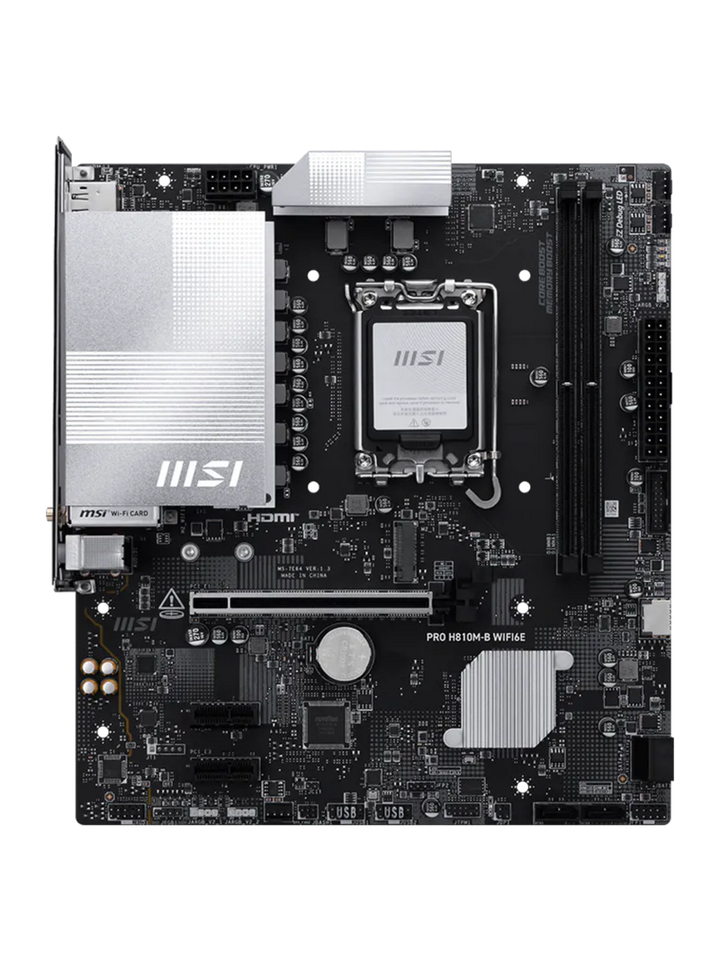 MSI PRO H810M-B WIFI 6E M-ATX DDR5 Motherboard - LGA 1851-3