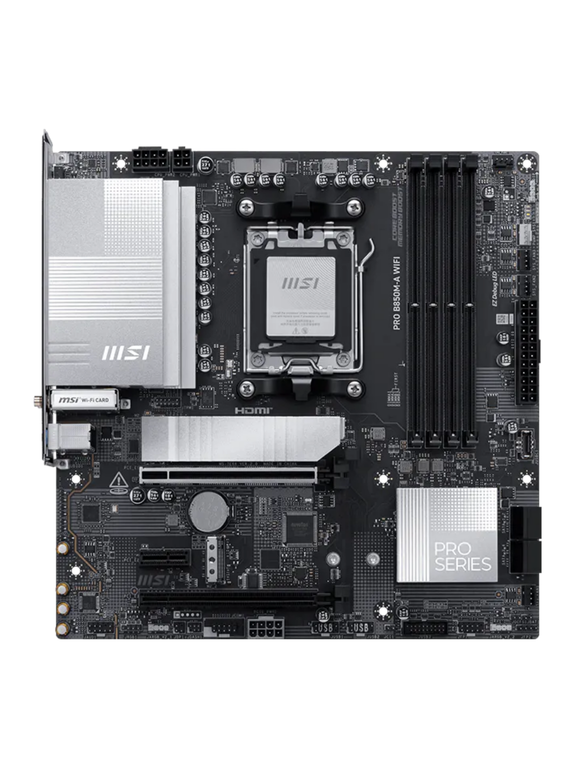 MSI PRO B850M-A WIFI M-ATX DDR5 Motherboard - AM5-3