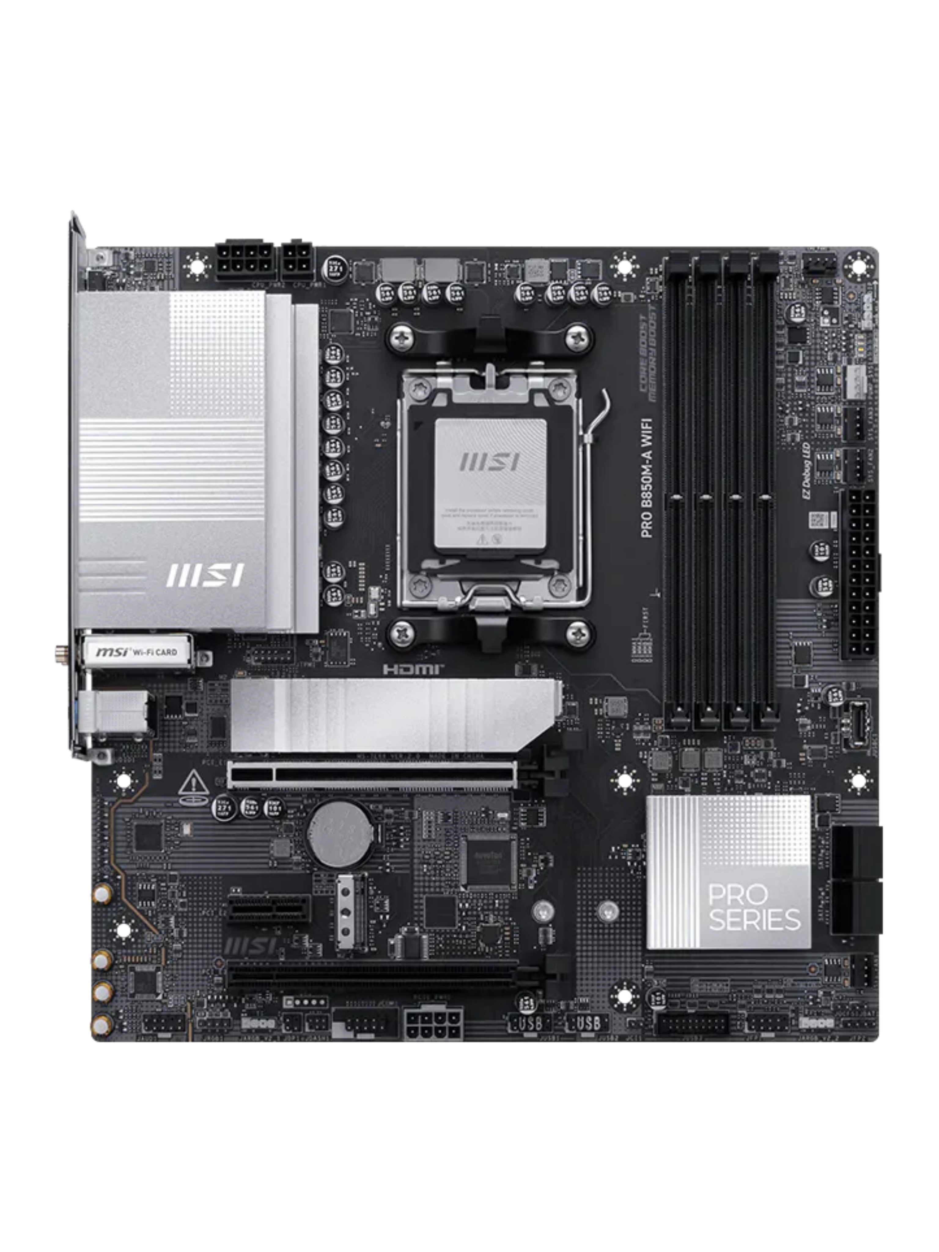 MSI PRO B850M-A WIFI M-ATX DDR5 Motherboard - AM5-3