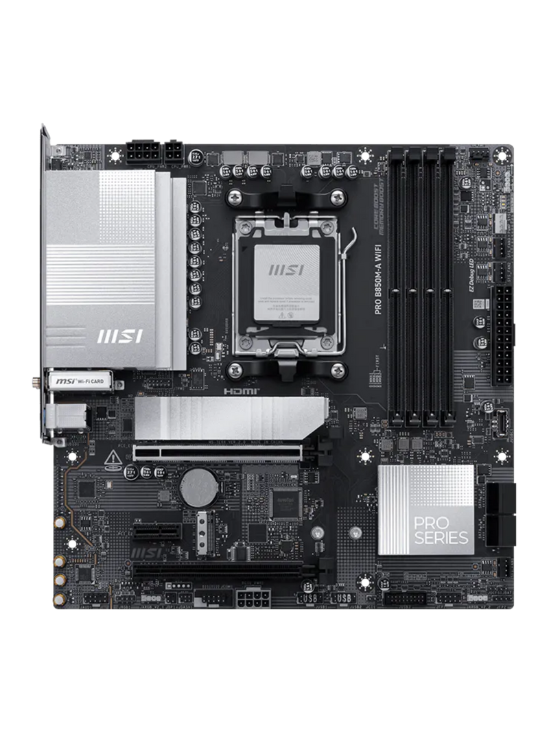 MSI PRO B850M-A WIFI M-ATX DDR5 Motherboard - AM5-3