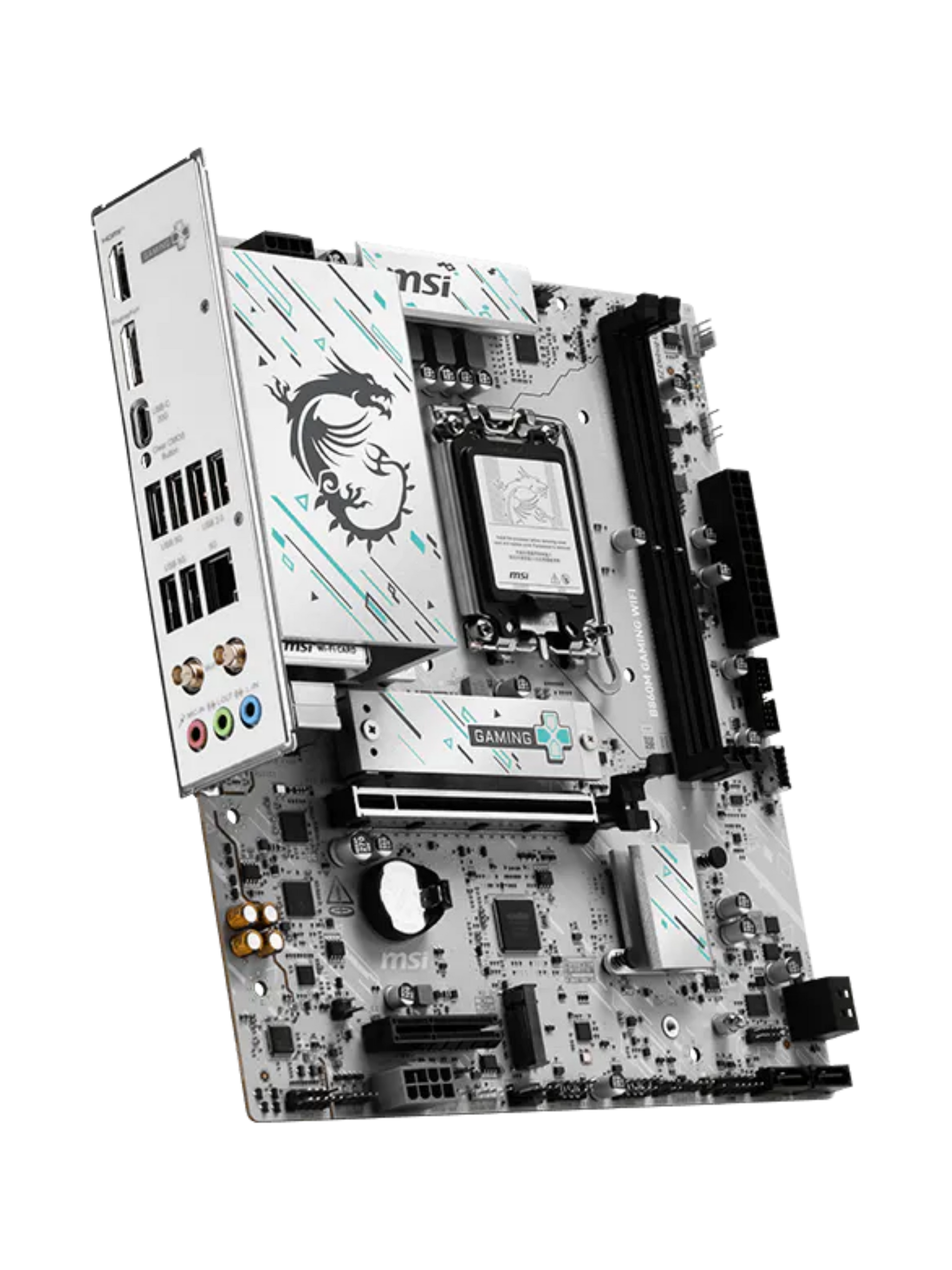 MSI B860M GAMING WIFI M-ATX DDR5 Motherboard - White - LGA 1851-2