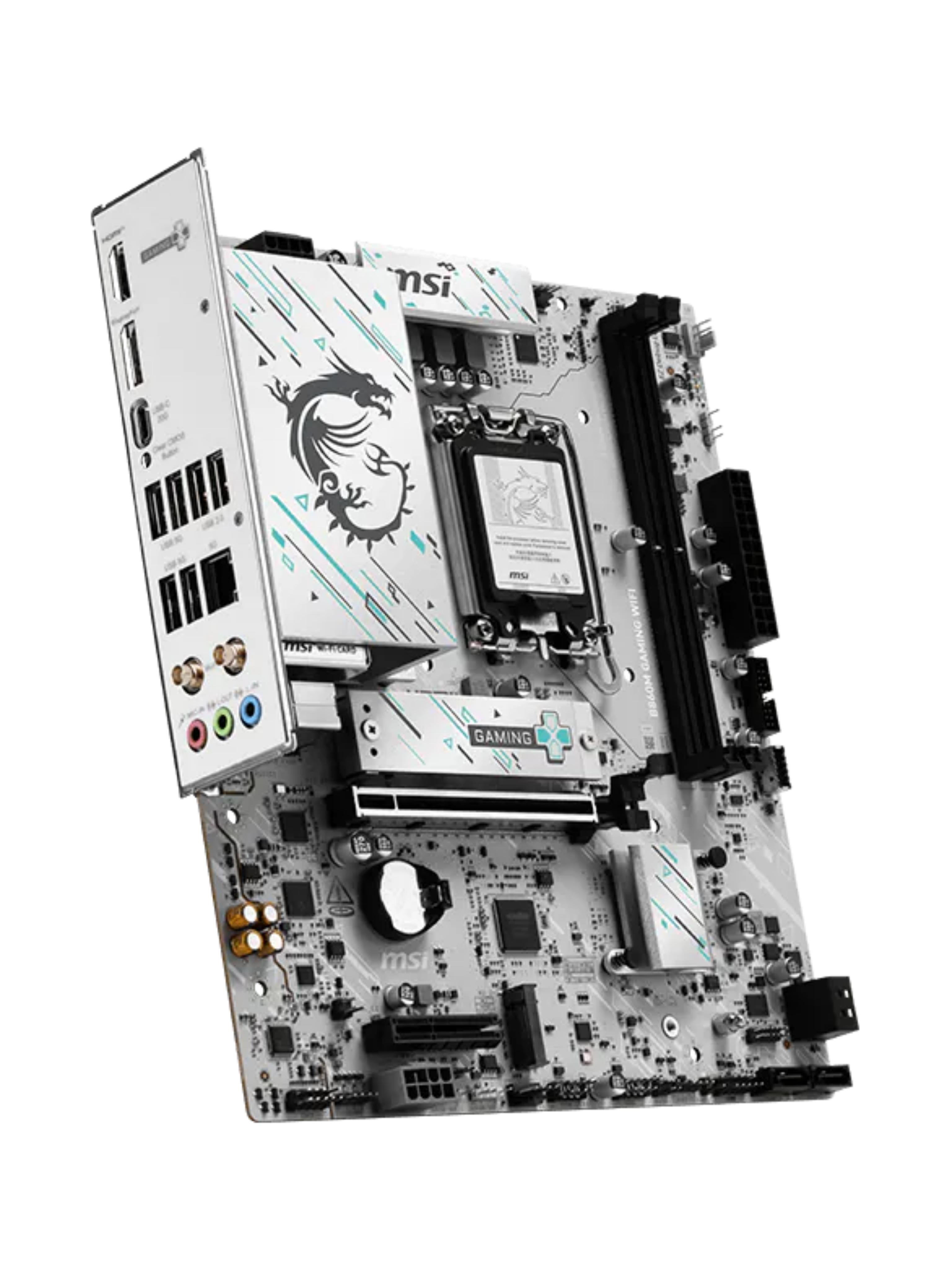 MSI B860M GAMING WIFI M-ATX DDR5 Motherboard - White - LGA 1851-2