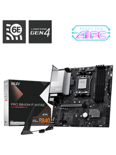 MSI PRO B840M-P WIFI6E M-ATX DDR5 Motherboard - AM5-4