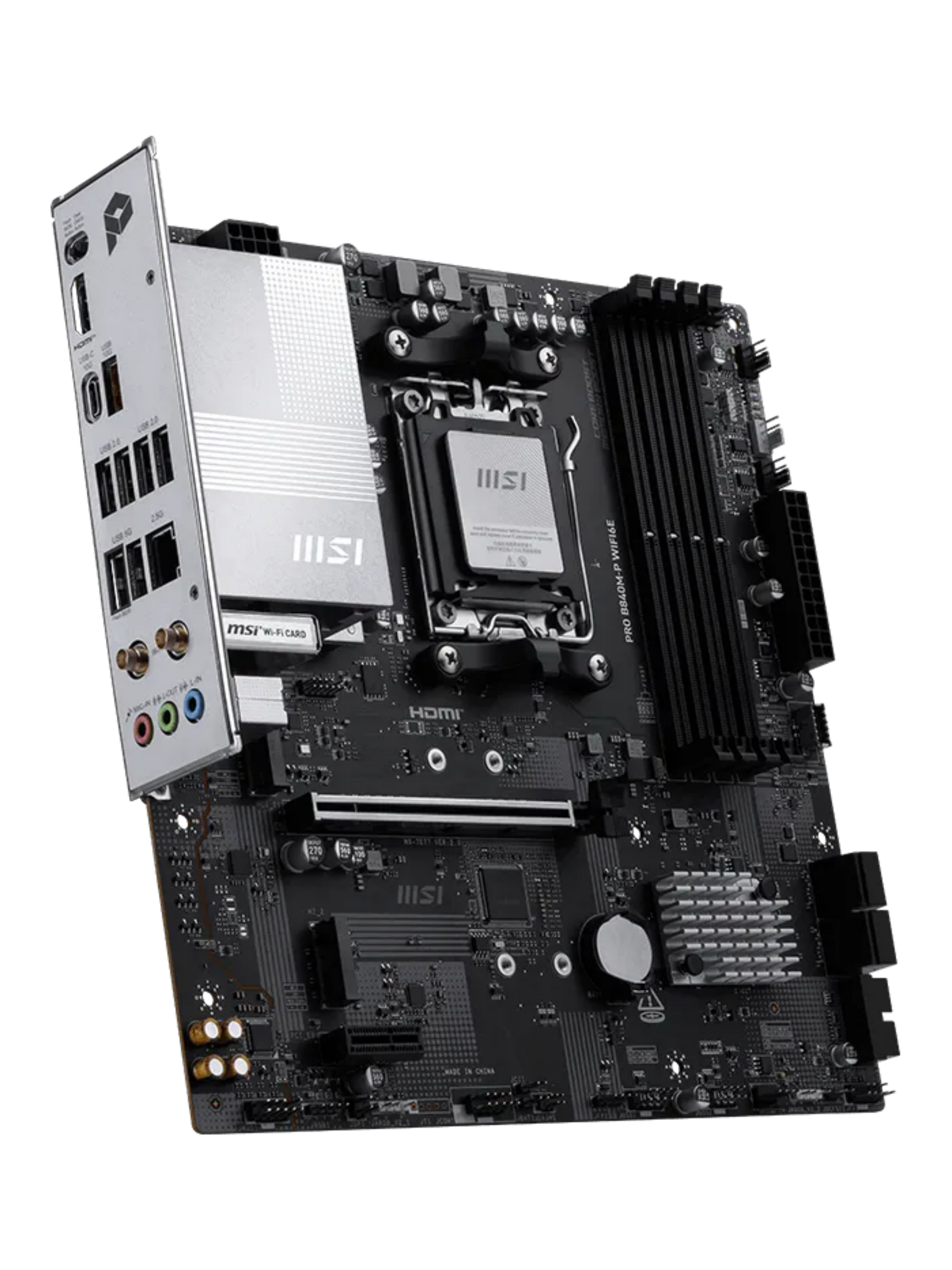MSI PRO B840M-P WIFI6E M-ATX DDR5 Motherboard - AM5-3