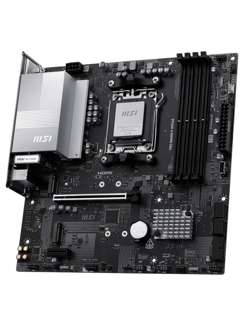 MSI PRO B840M-P WIFI6E M-ATX DDR5 Motherboard - AM5-1