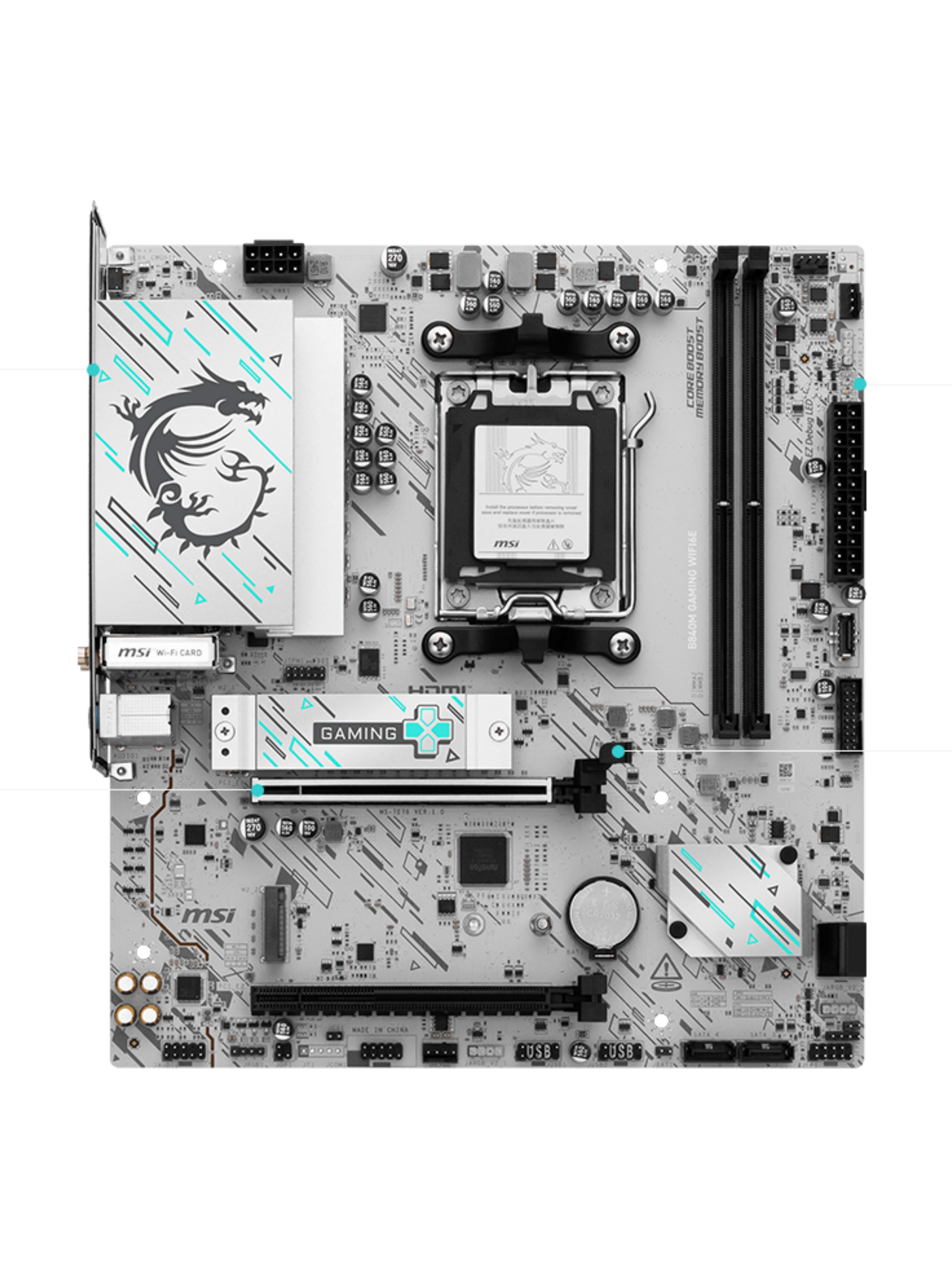 MSI B840M Gaming Plus WIFI6E M-ATX DDR5 Motherboard - AM5-2