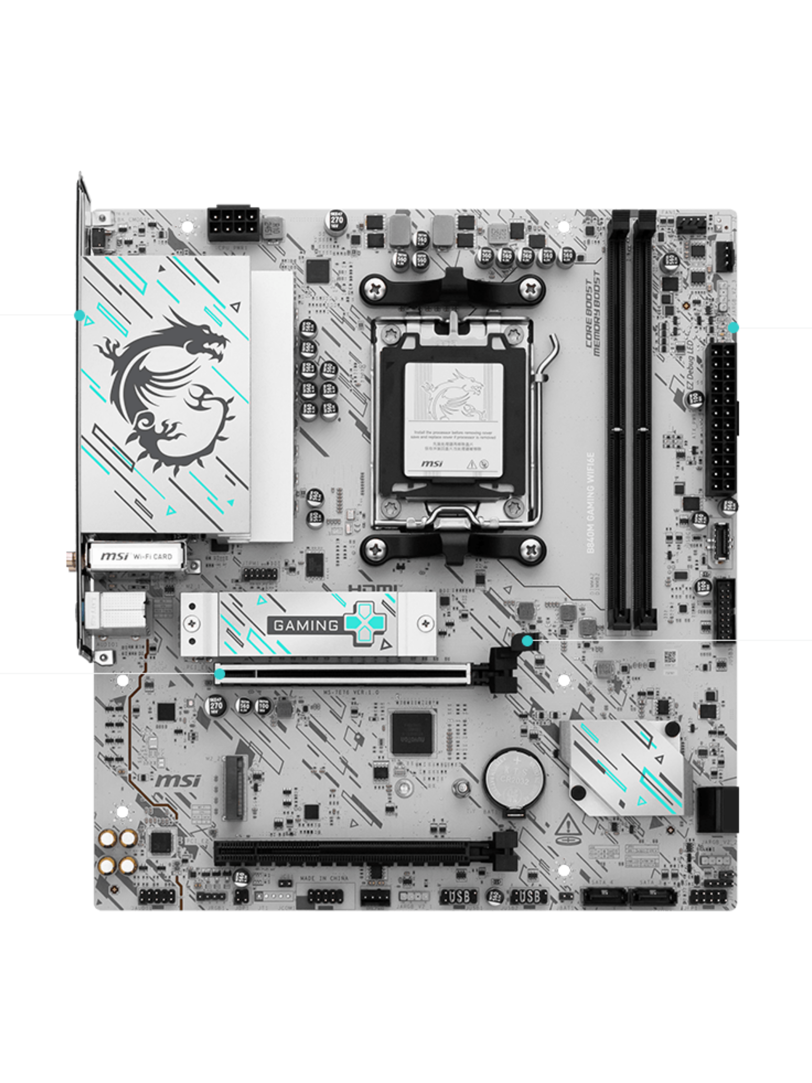 MSI B840M Gaming Plus WIFI6E M-ATX DDR5 Motherboard - AM5